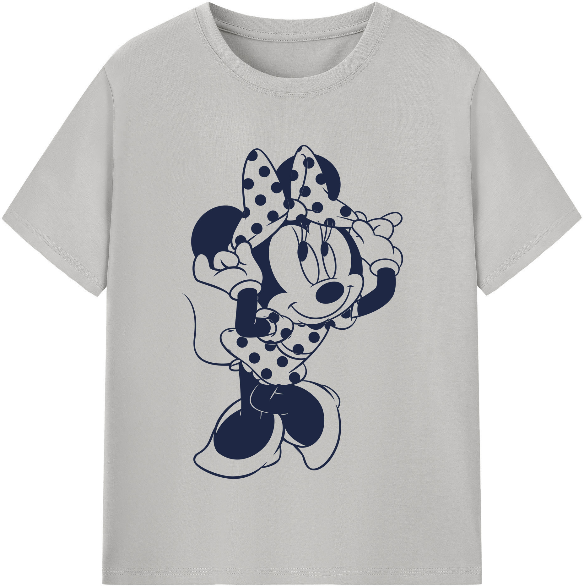 （画像用） ミッキーマウス Mickey Mouse レディースカジュアルプリントTシャツ（綿100％）