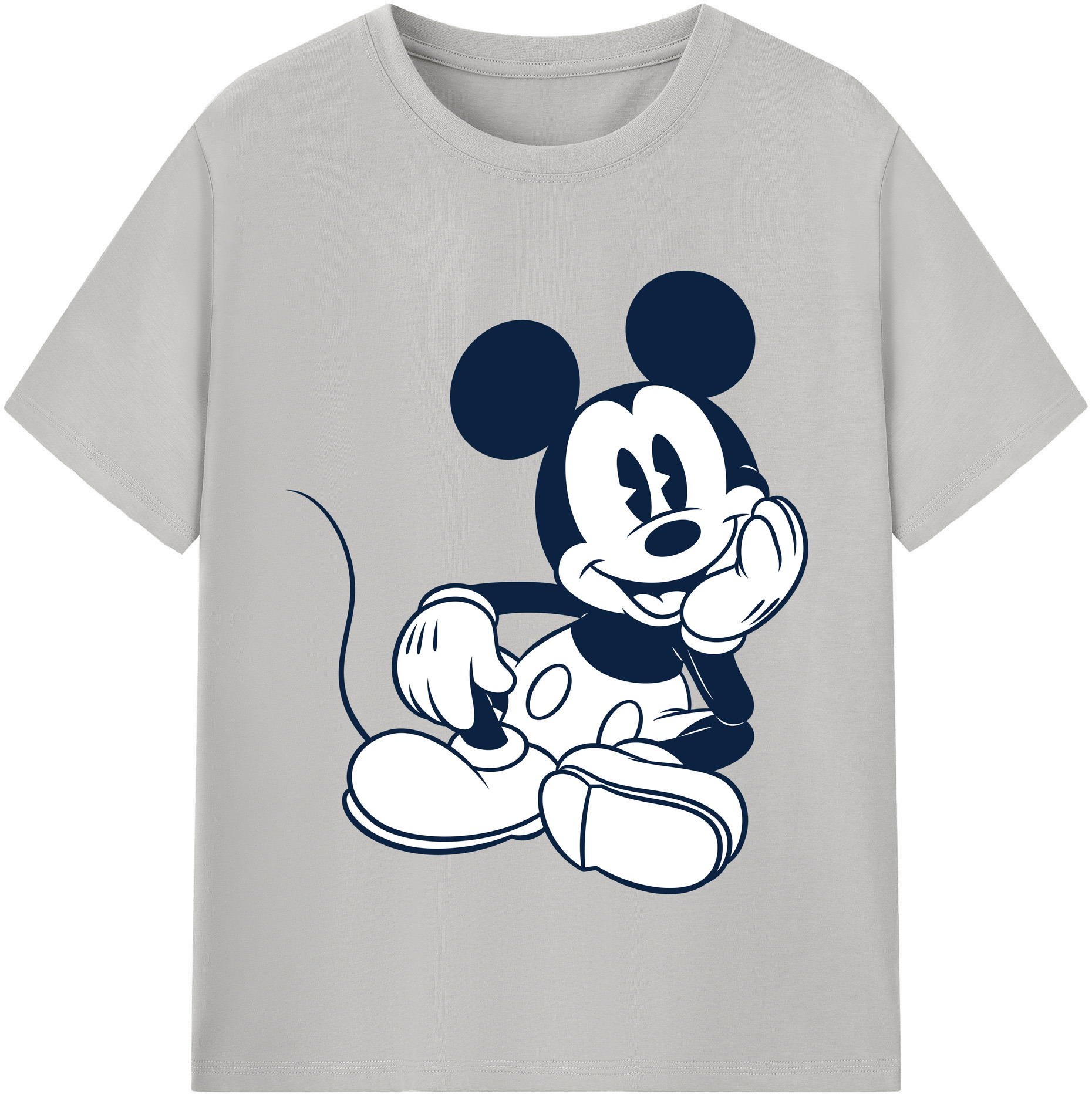 （画像用） ミッキーマウス Mickey Mouse レディースカジュアルプリントTシャツ（綿100％）