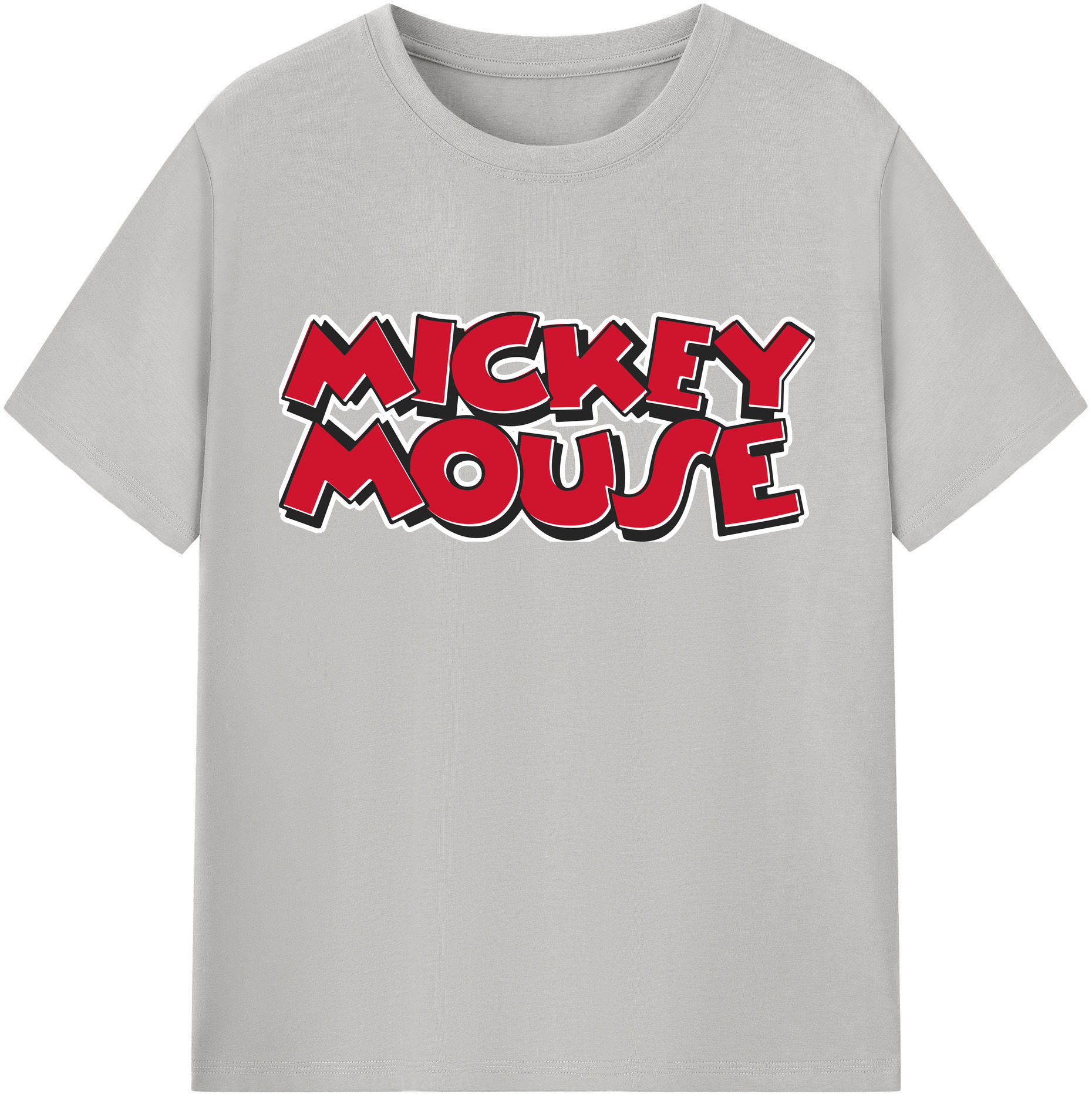 （画像用） ミッキーマウス Mickey Mouse レディースカジュアルプリントTシャツ（綿100％）