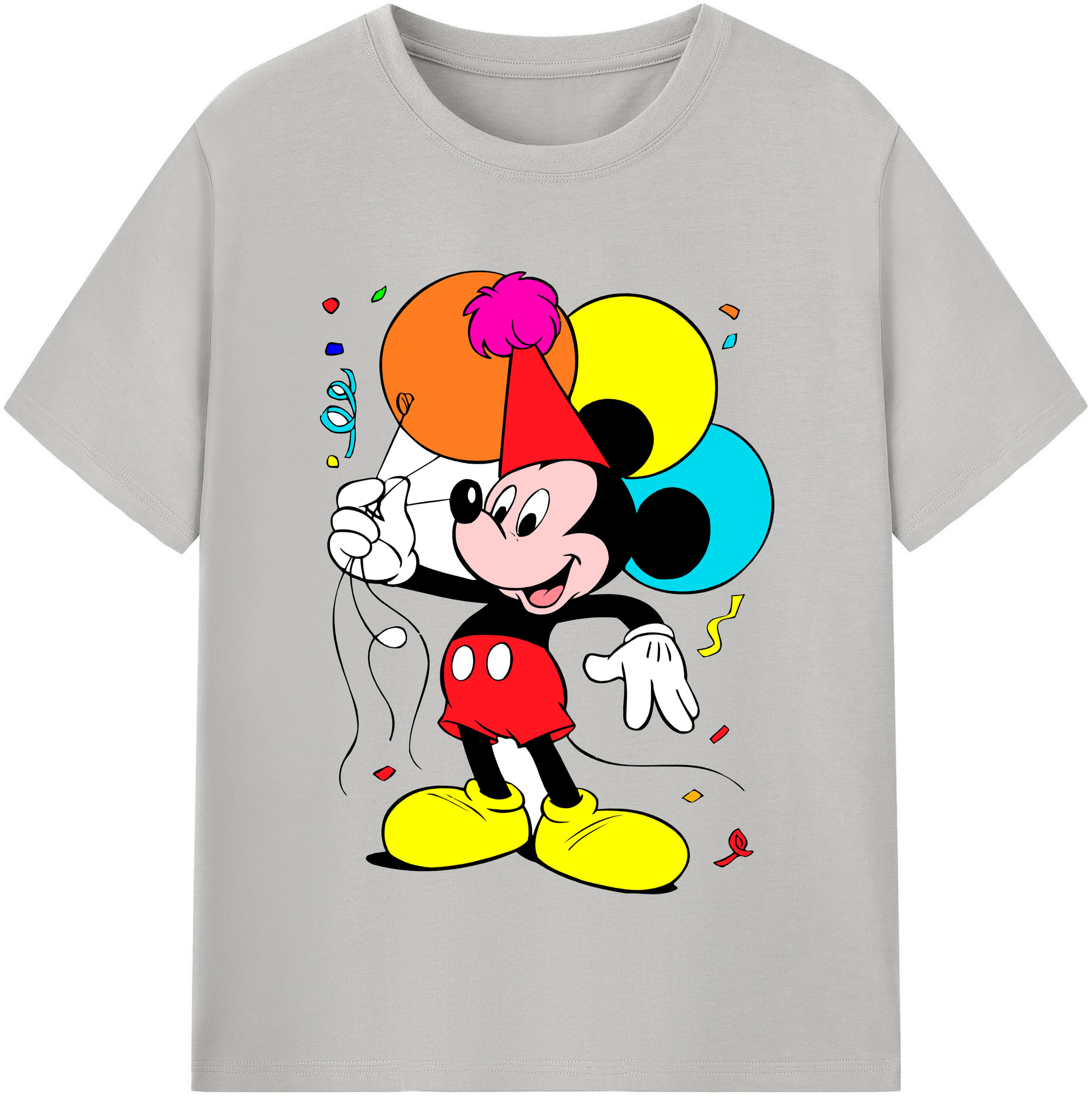 （画像用） ミッキーマウス Mickey Mouse レディースカジュアルプリントTシャツ（綿100％）
