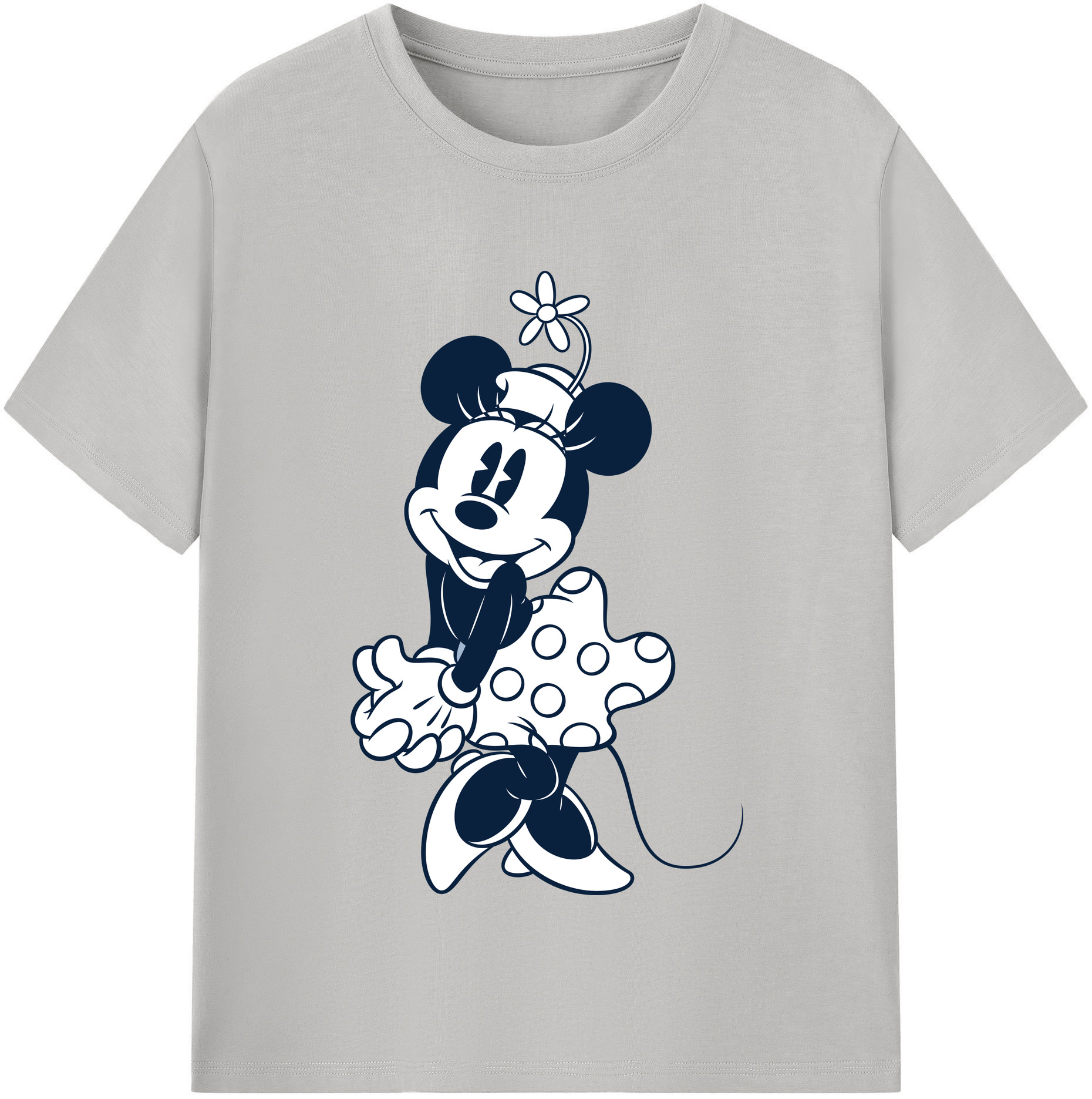 （画像用） ミッキーマウス Mickey Mouse レディースカジュアルプリントTシャツ（綿100％）