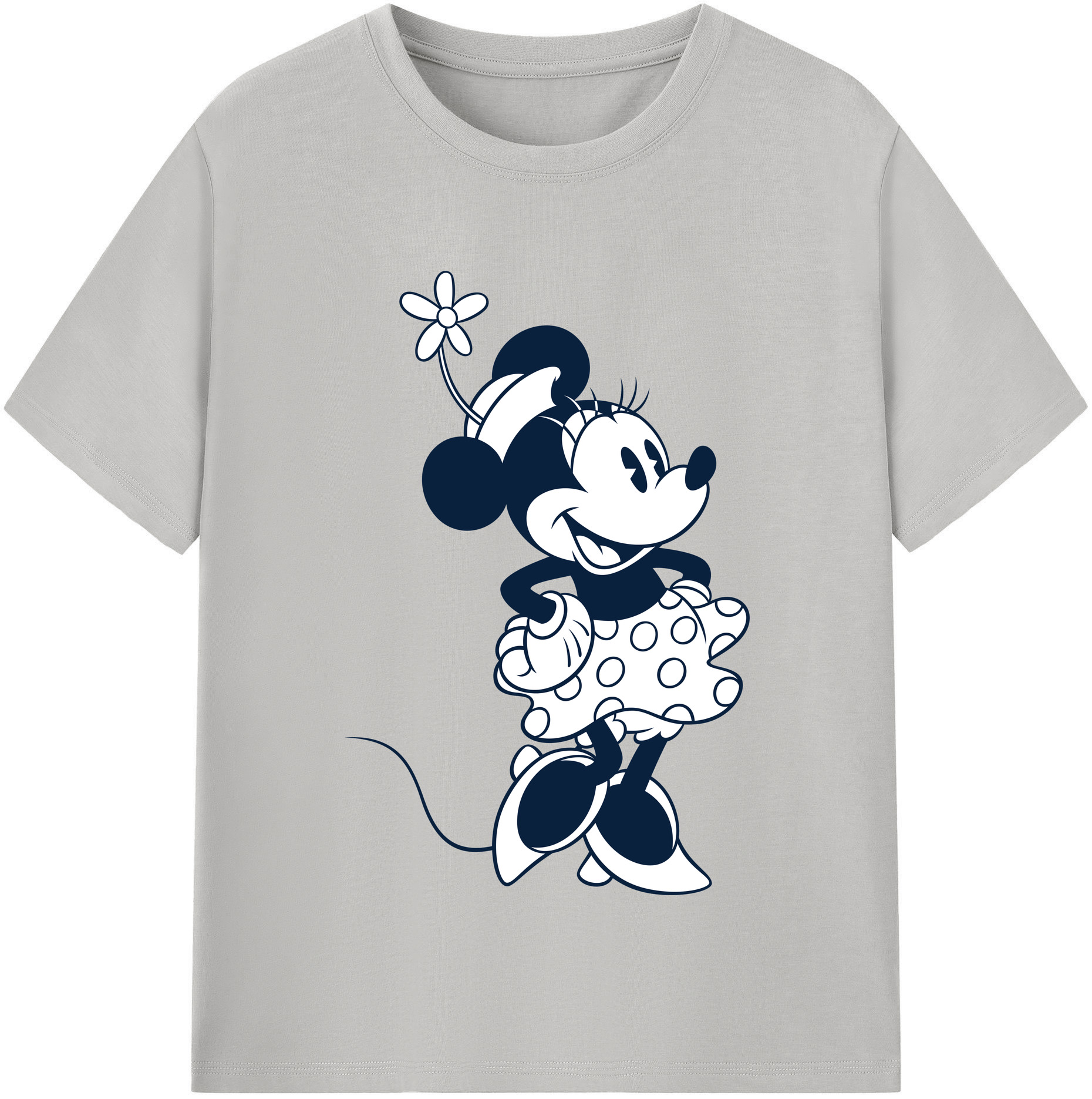 （画像用） ミッキーマウス Mickey Mouse レディースカジュアルプリントTシャツ（綿100％）