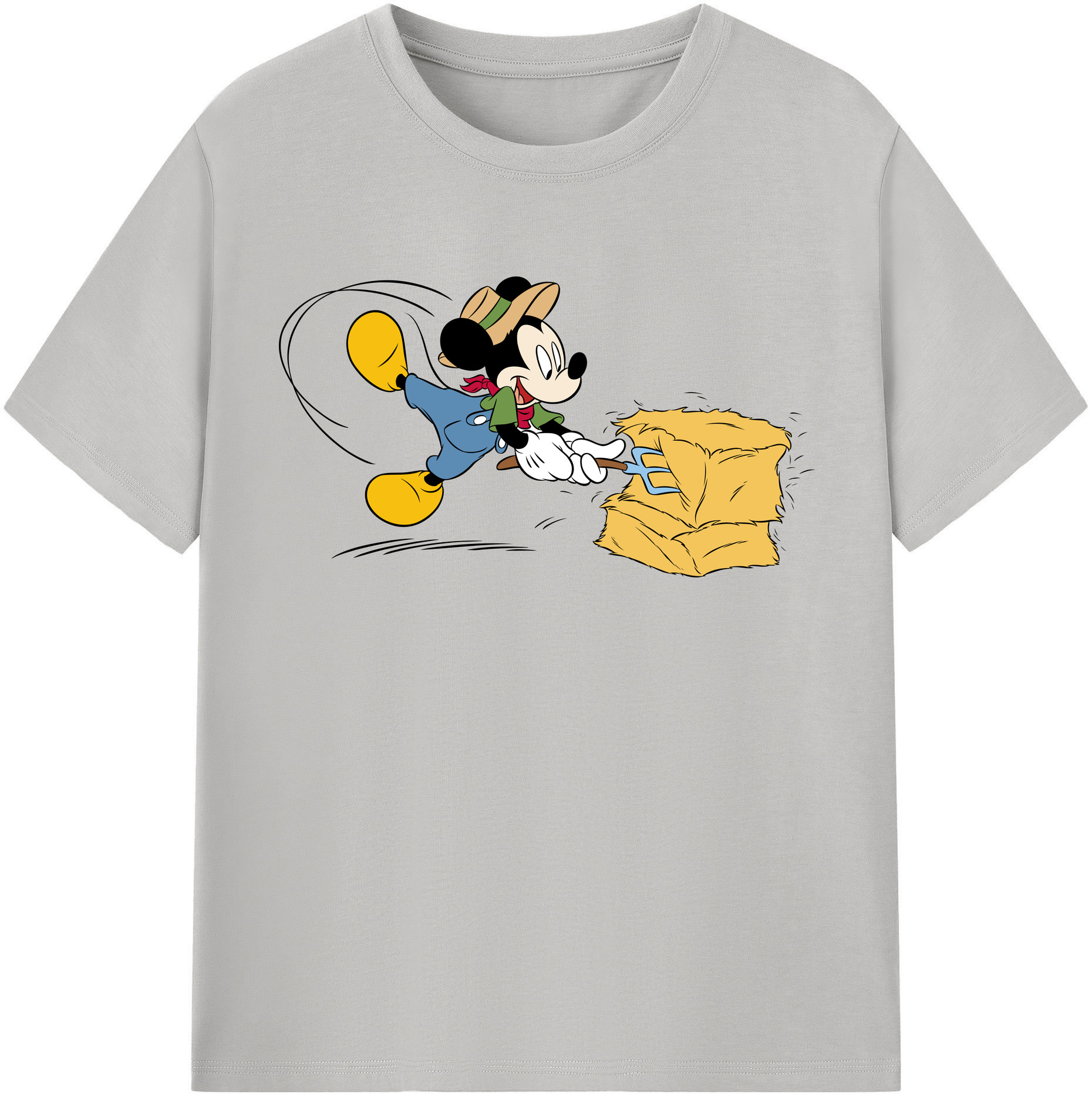 （画像用） ミッキーマウス Mickey Mouse レディースカジュアルプリントTシャツ（綿100％）