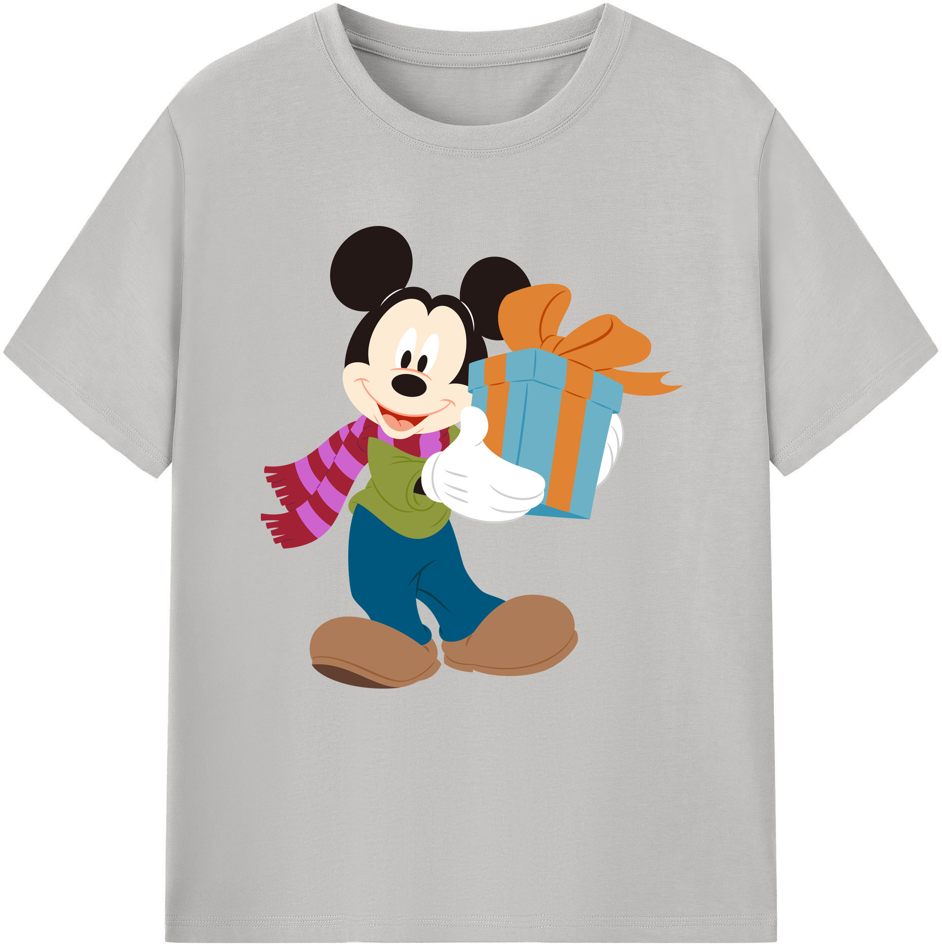 （画像用） ミッキーマウス Mickey Mouse レディースカジュアルプリントTシャツ（綿100％）