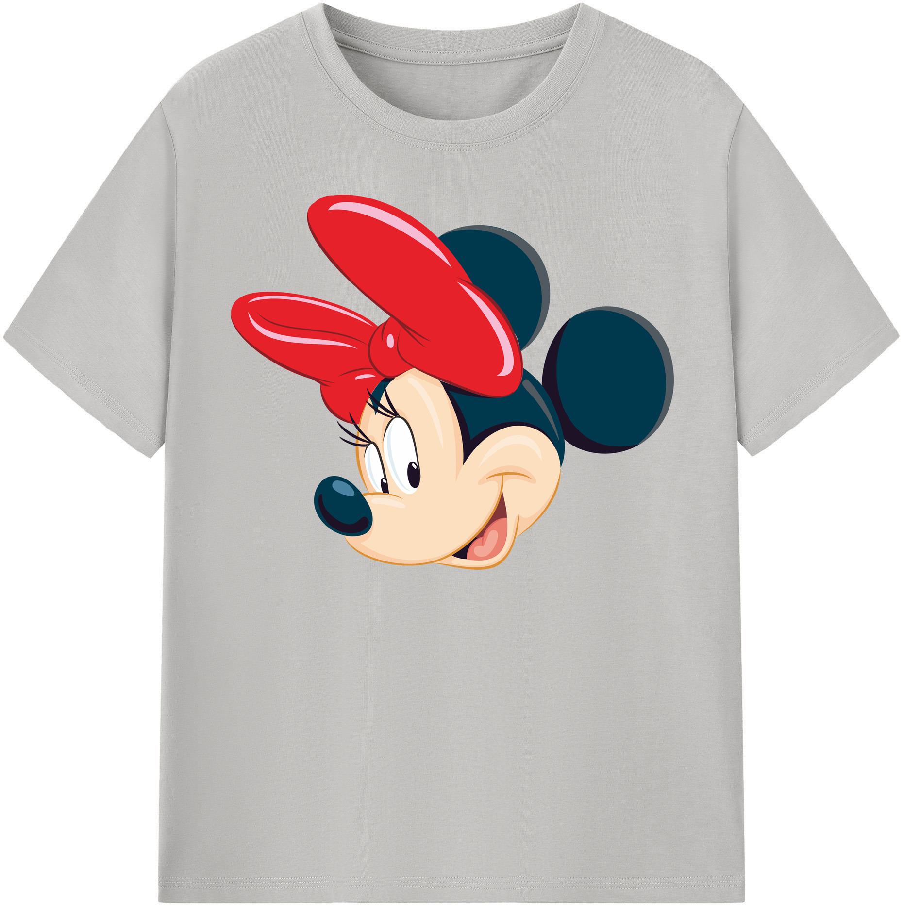 （画像用） ミッキーマウス Mickey Mouse レディースカジュアルプリントTシャツ（綿100％）