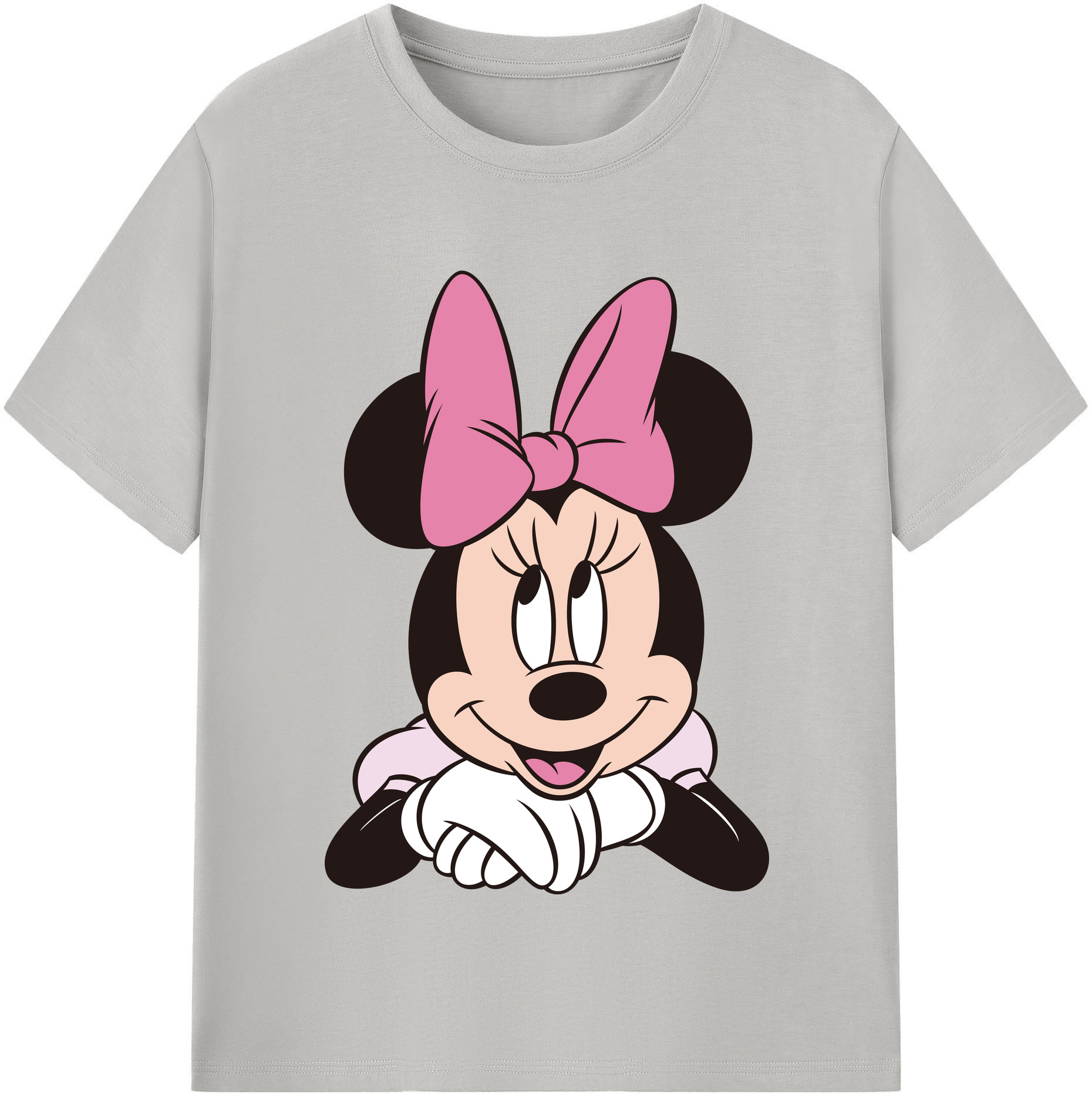 （画像用） ミッキーマウス Mickey Mouse レディースカジュアルプリントTシャツ（綿100％）