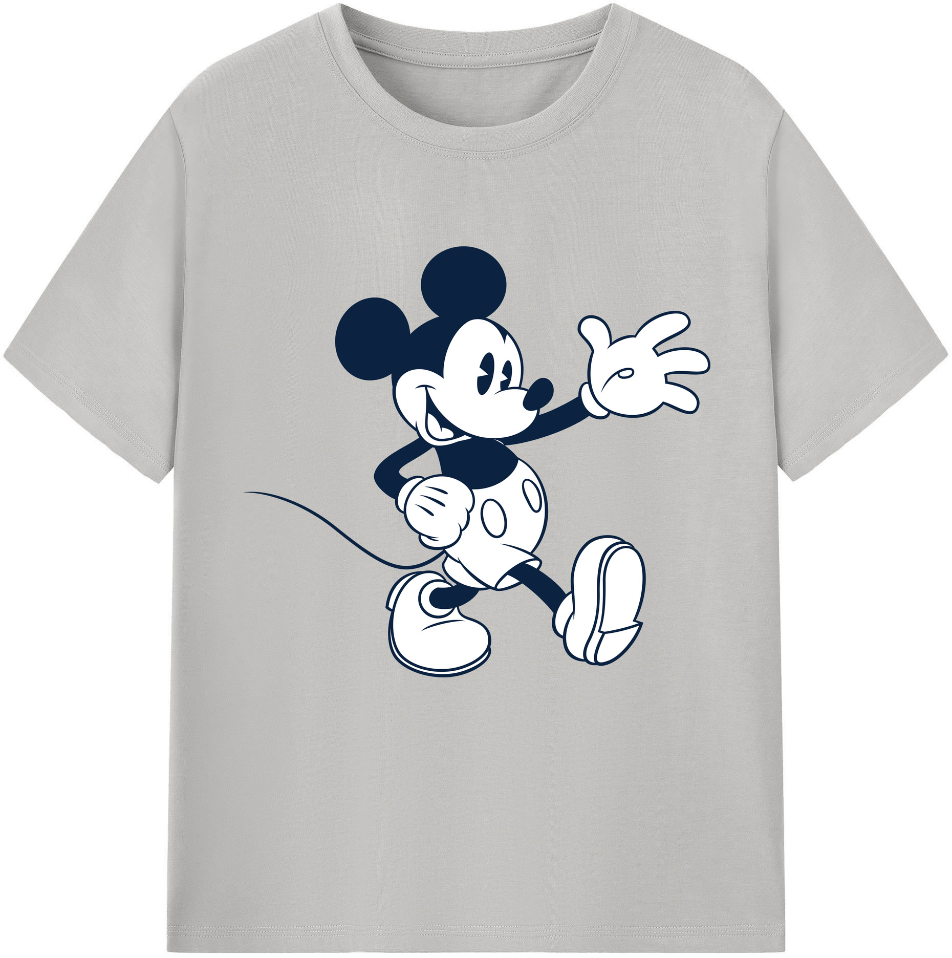 （画像用） ミッキーマウス Mickey Mouse レディースカジュアルプリントTシャツ（綿100％）