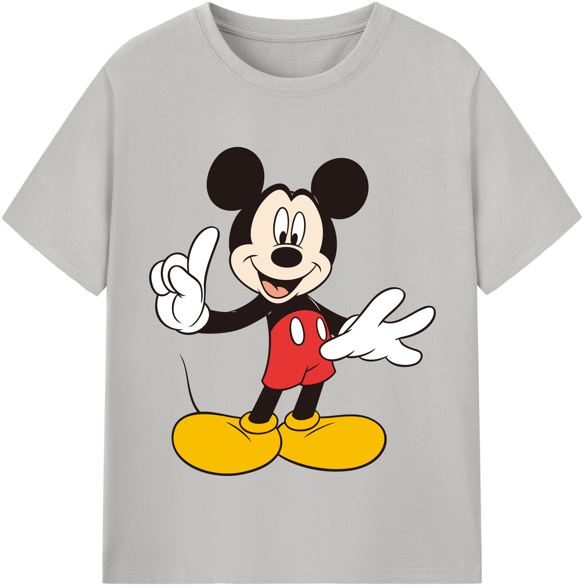 （画像用） ミッキーマウス Mickey Mouse レディースカジュアルプリントTシャツ（綿100％）