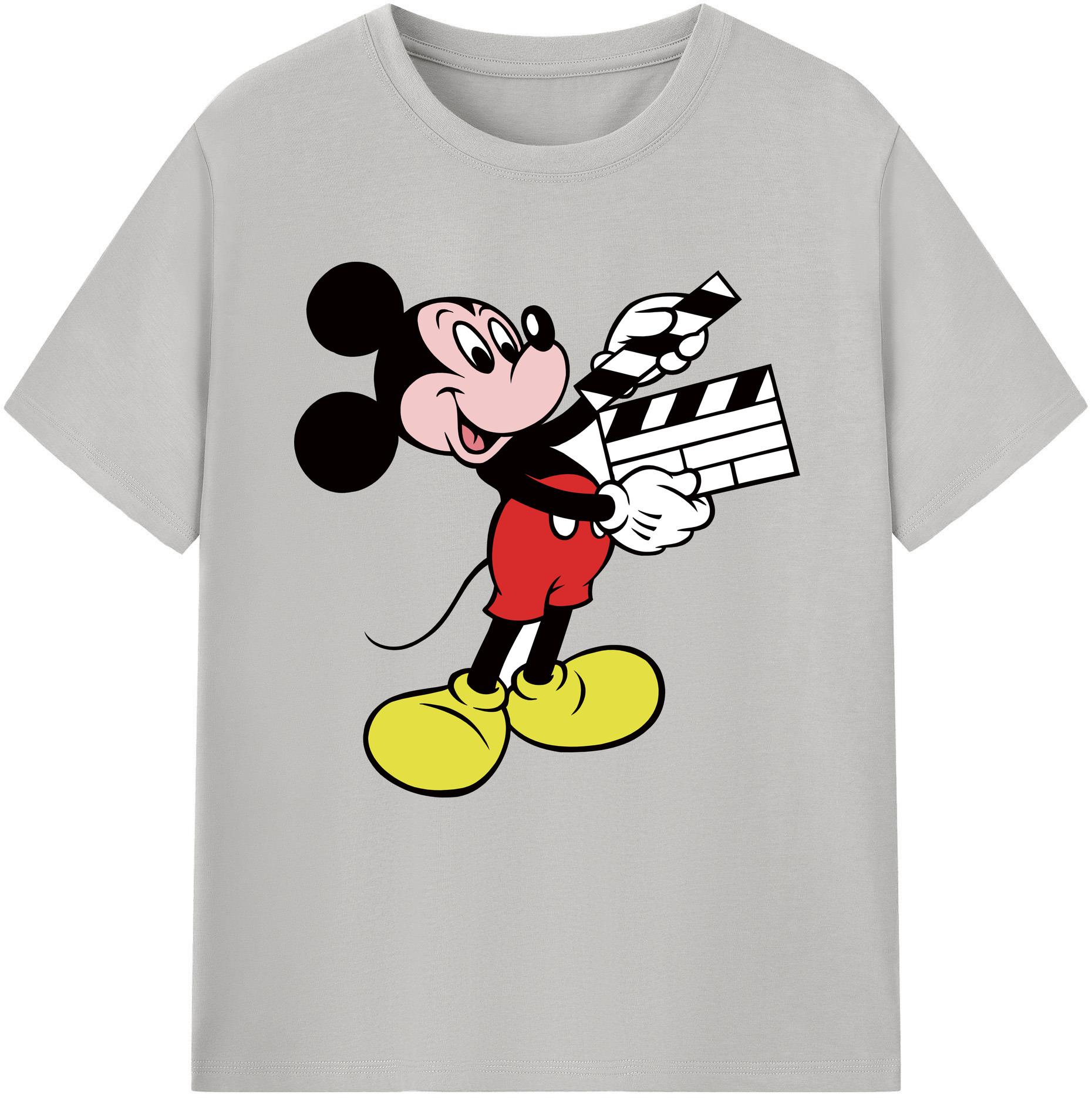 （画像用） ミッキーマウス Mickey Mouse レディースカジュアルプリントTシャツ（綿100％）