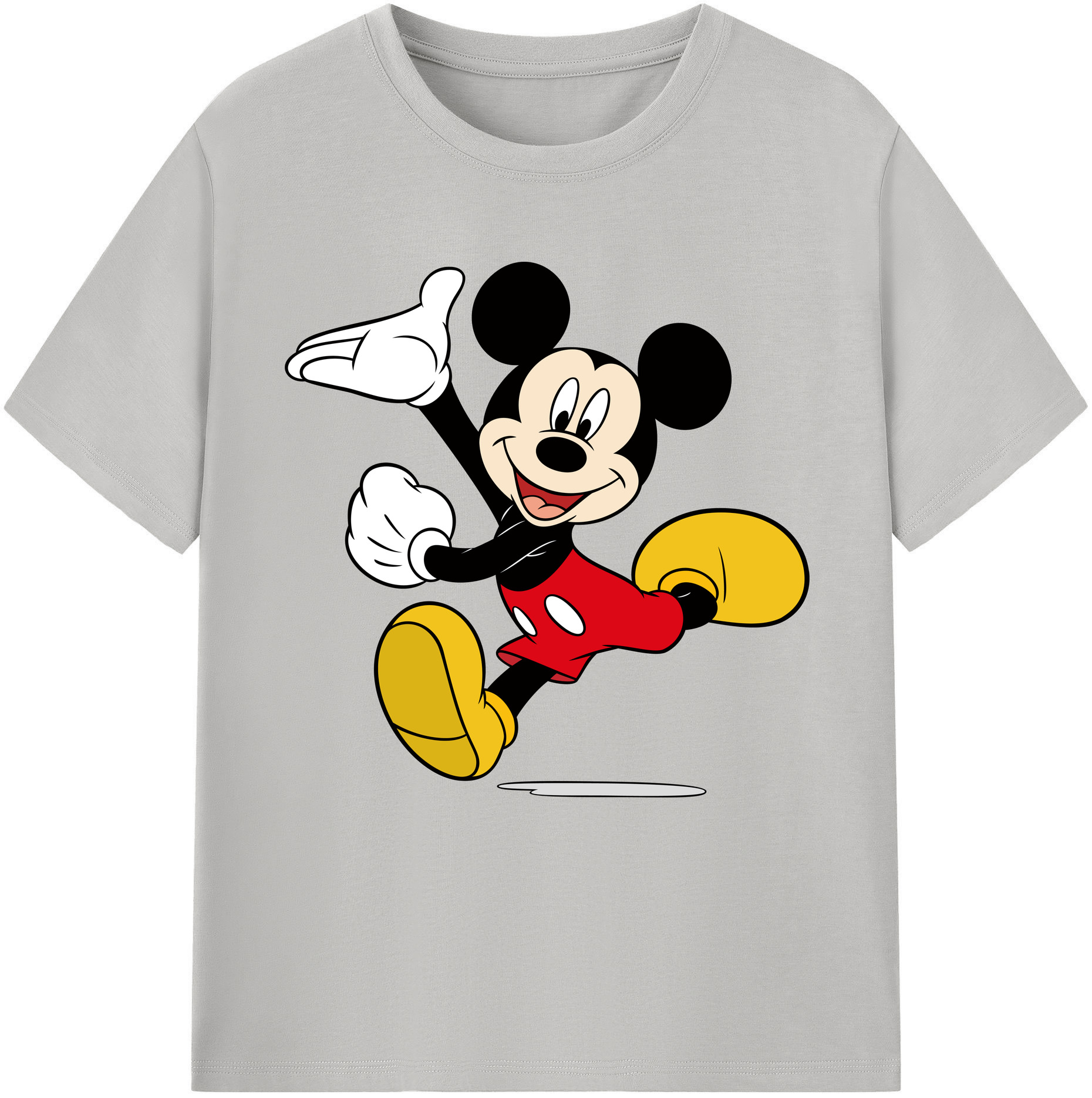 （画像用） ミッキーマウス Mickey Mouse レディースカジュアルプリントTシャツ（綿100％）