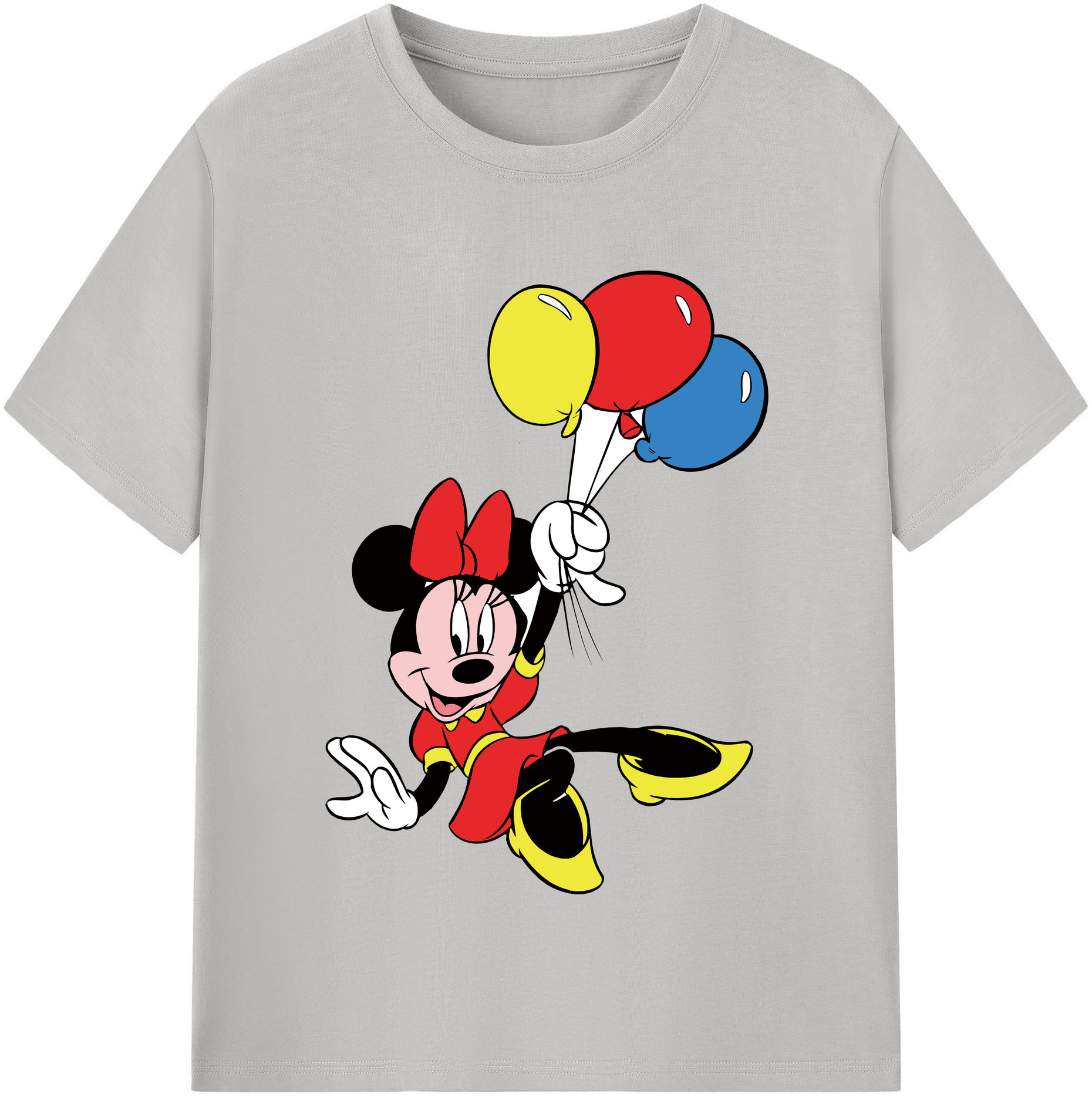 （画像用） ミッキーマウス Mickey Mouse レディースカジュアルプリントTシャツ（綿100％）