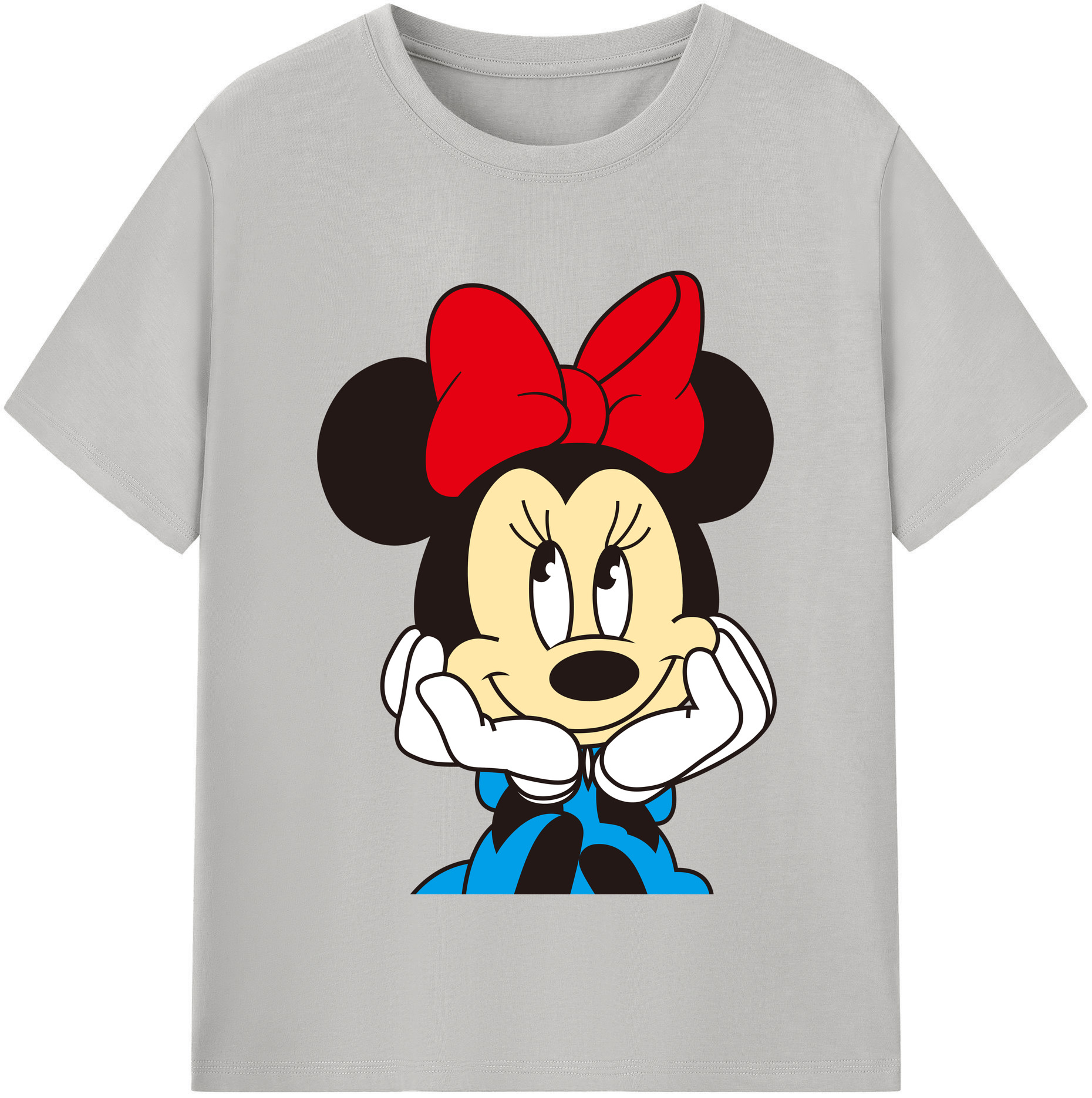 （画像用） ミッキーマウス Mickey Mouse レディースカジュアルプリントTシャツ（綿100％）