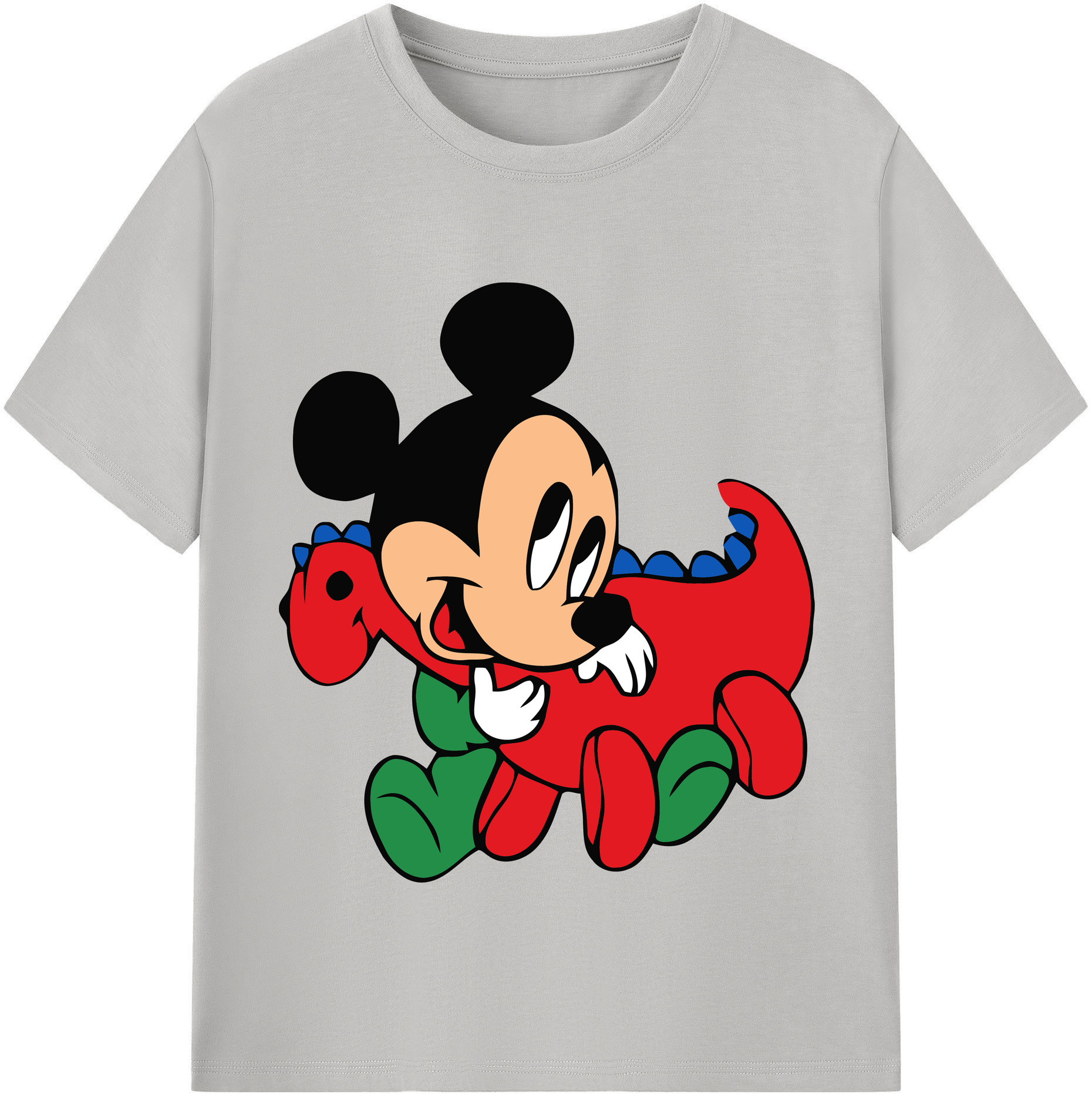 （画像用） ミッキーマウス Mickey Mouse レディースカジュアルプリントTシャツ（綿100％）