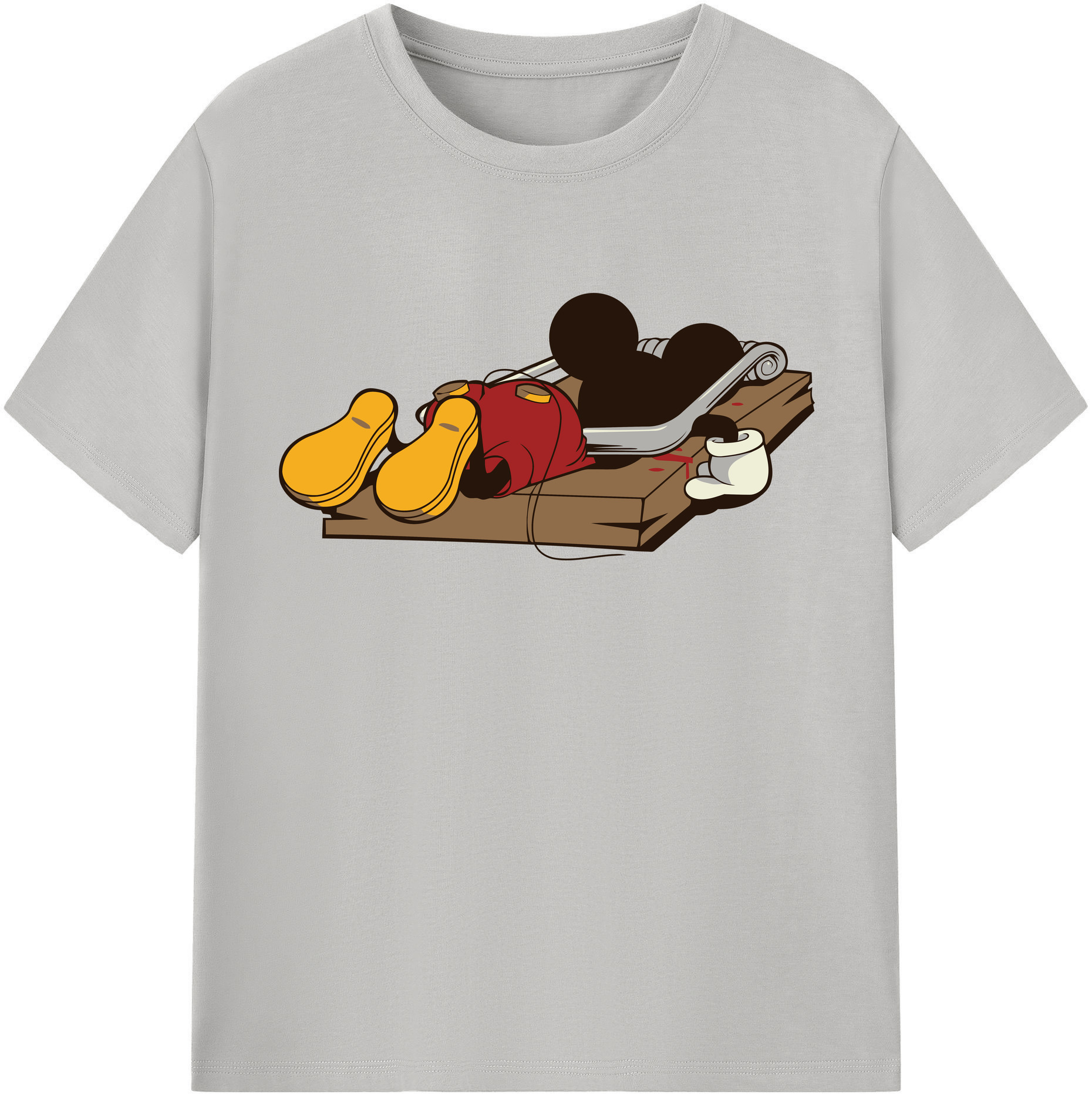 （画像用） ミッキーマウス Mickey Mouse レディースカジュアルプリントTシャツ（綿100％）