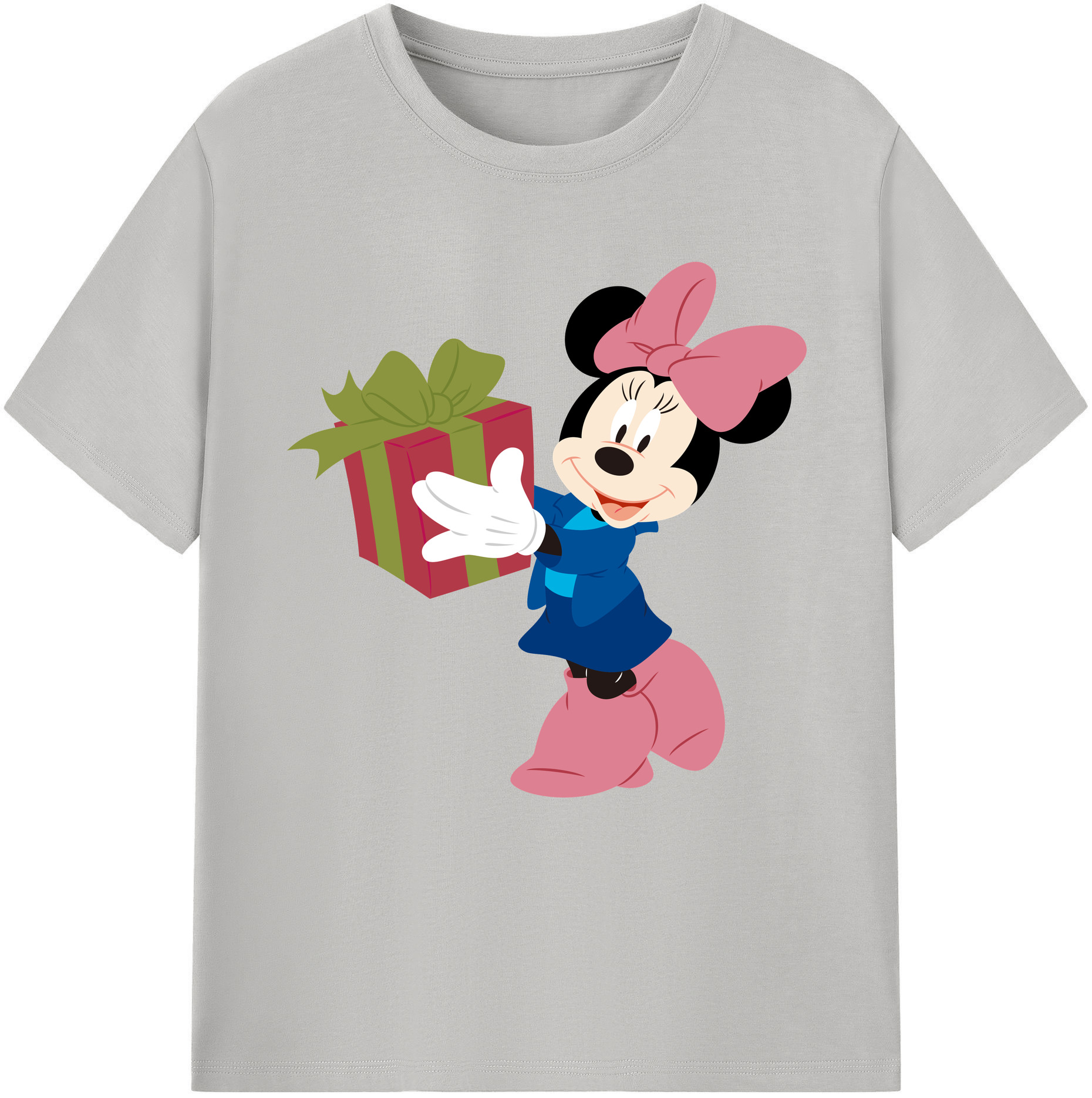 （画像用） ミッキーマウス Mickey Mouse レディースカジュアルプリントTシャツ（綿100％）