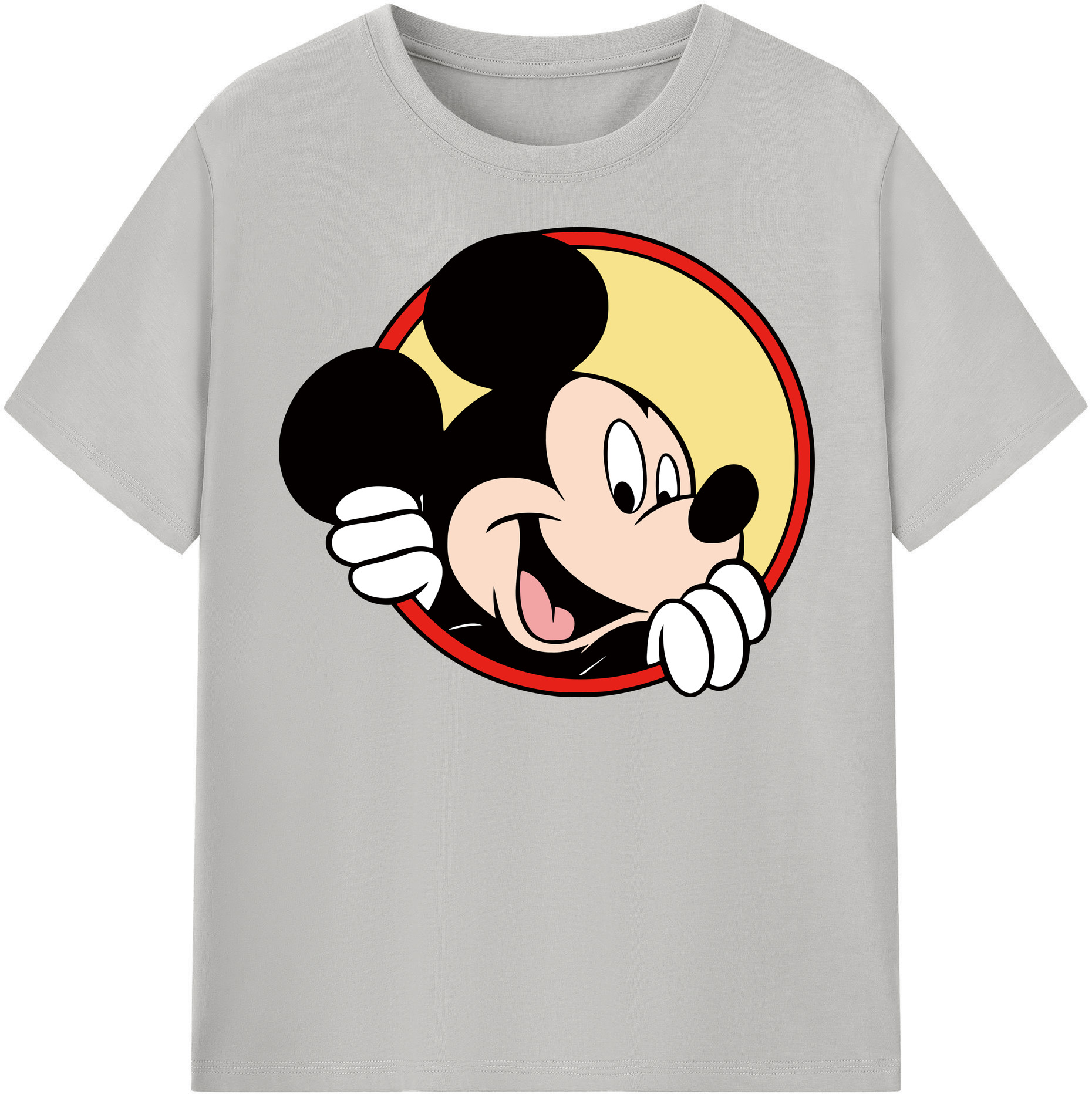 （画像用） ミッキーマウス Mickey Mouse レディースカジュアルプリントTシャツ（綿100％）