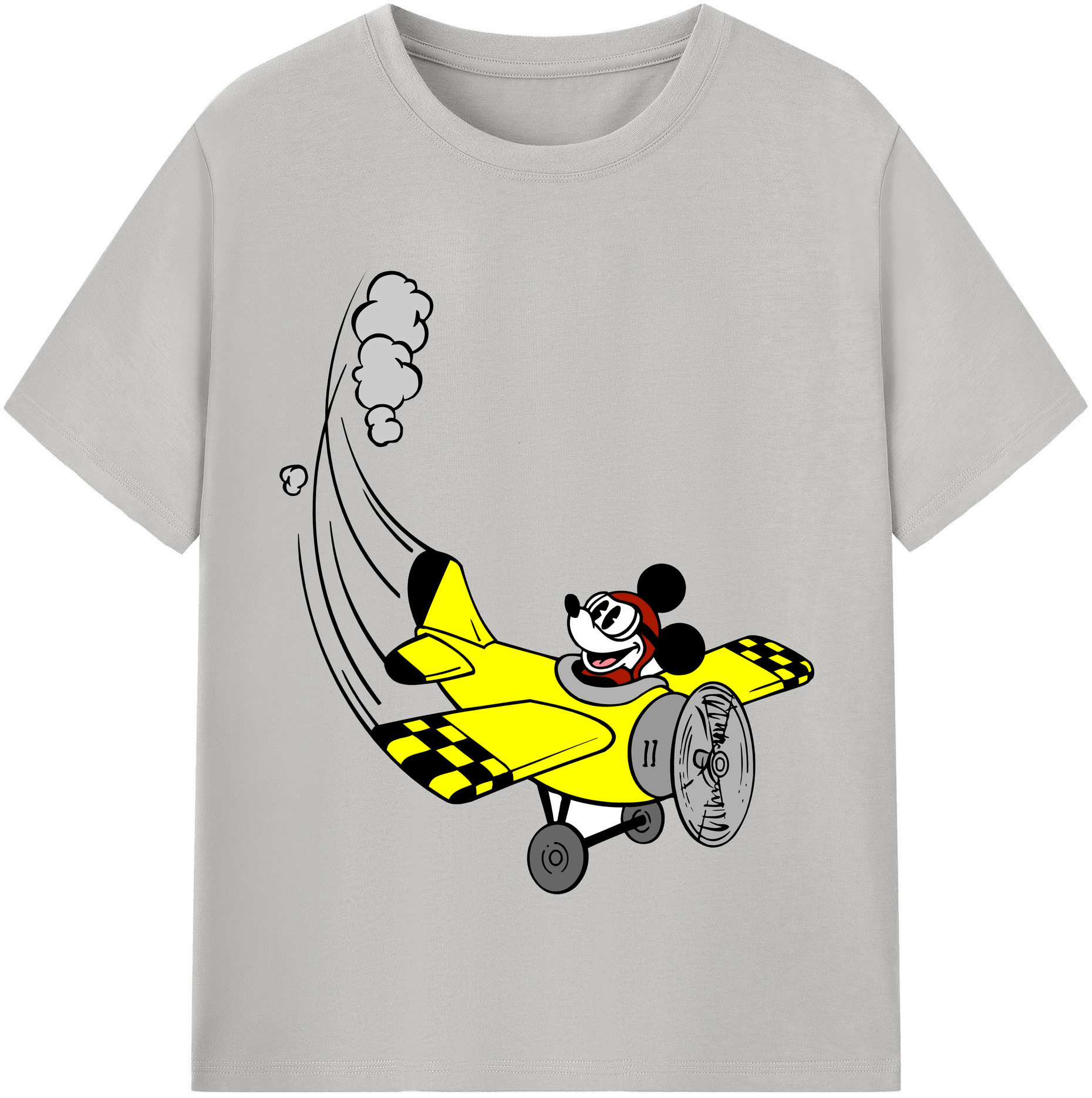 （画像用） ミッキーマウス Mickey Mouse レディースカジュアルプリントTシャツ（綿100％）
