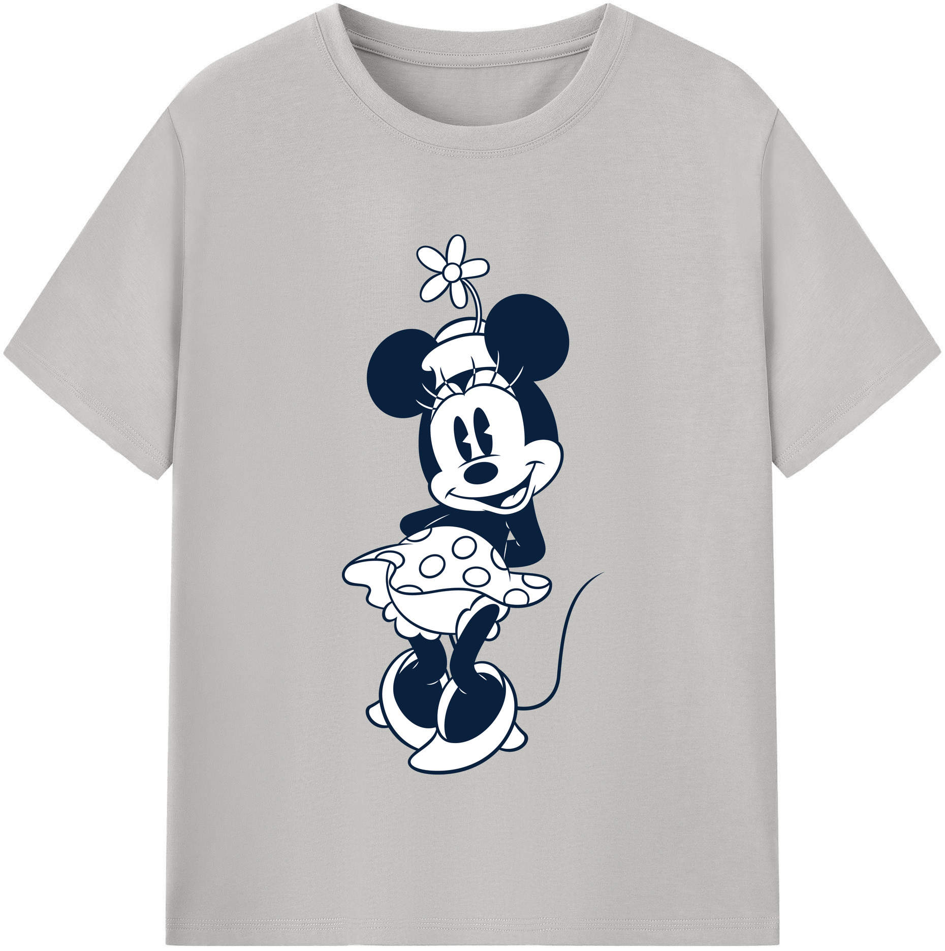 （画像用） ミッキーマウス Mickey Mouse レディースカジュアルプリントTシャツ（綿100％）