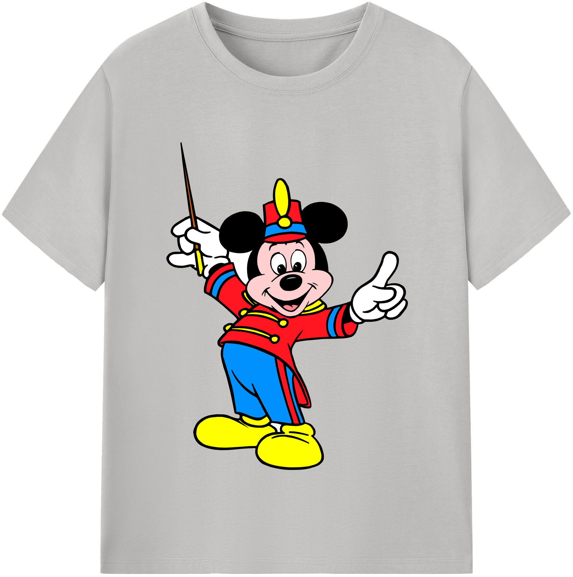 （画像用） ミッキーマウス Mickey Mouse レディースカジュアルプリントTシャツ（綿100％）