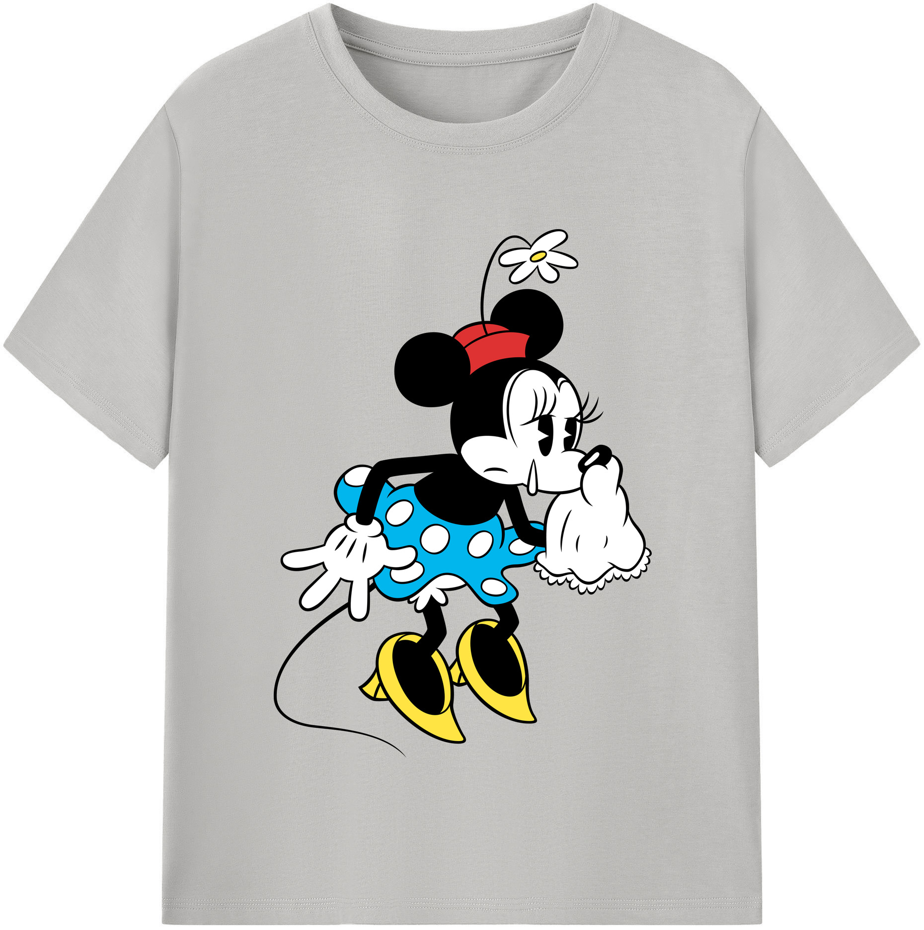 （画像用） ミッキーマウス Mickey Mouse レディースカジュアルプリントTシャツ（綿100％）