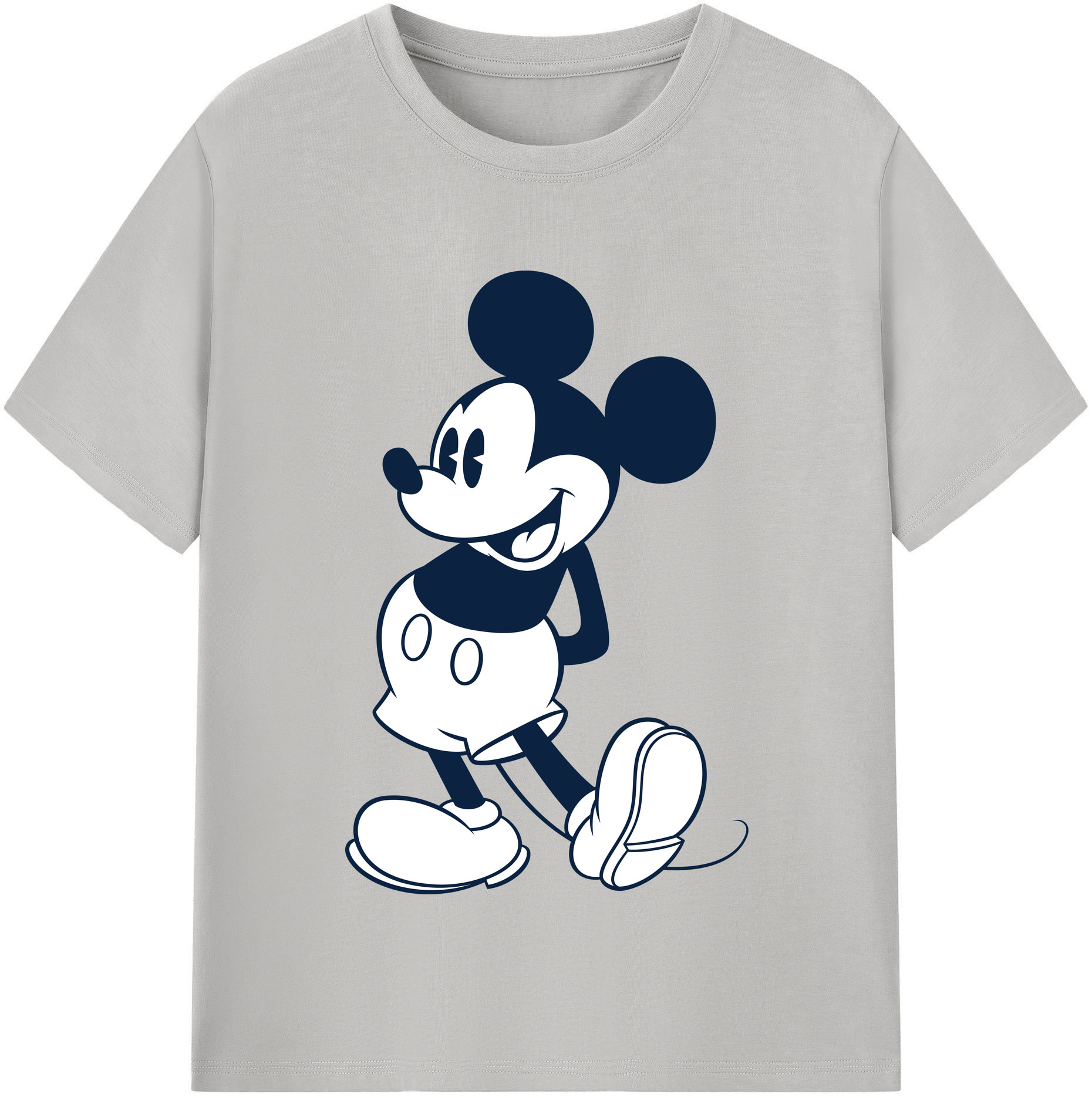 （画像用） ミッキーマウス Mickey Mouse レディースカジュアルプリントTシャツ（綿100％）