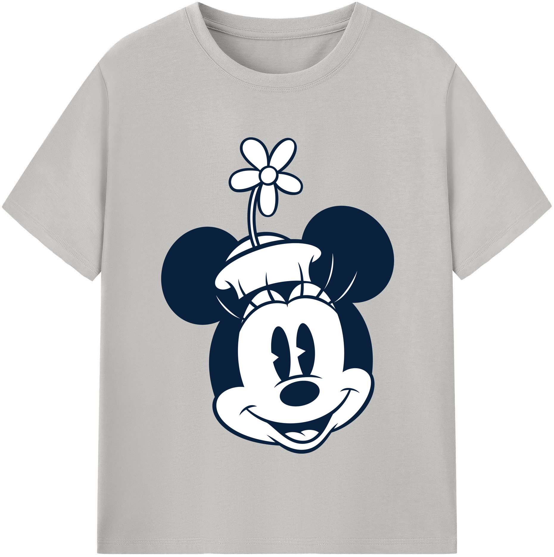 （画像用） ミッキーマウス Mickey Mouse レディースカジュアルプリントTシャツ（綿100％）