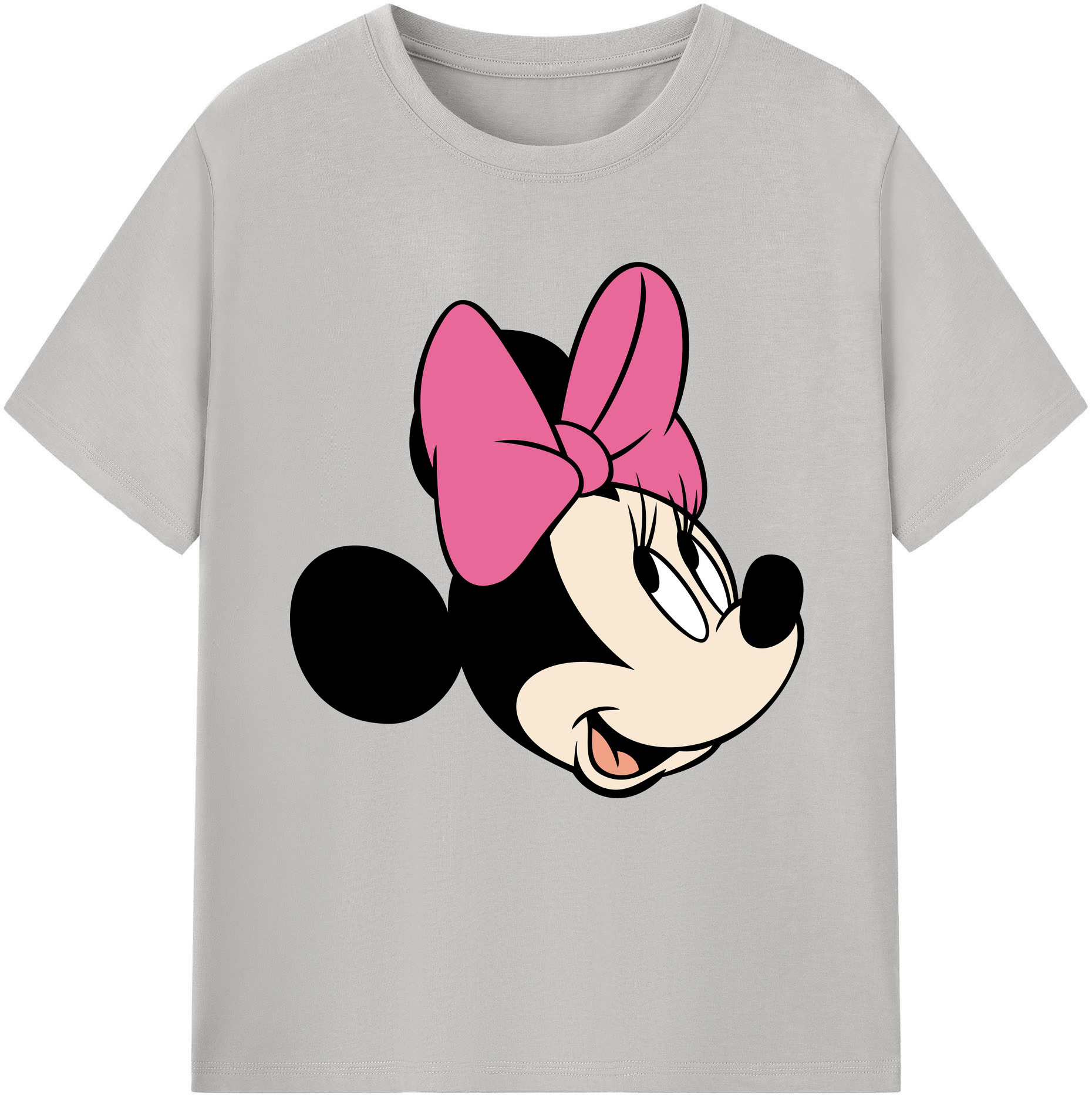 （画像用） ミッキーマウス Mickey Mouse レディースカジュアルプリントTシャツ（綿100％）