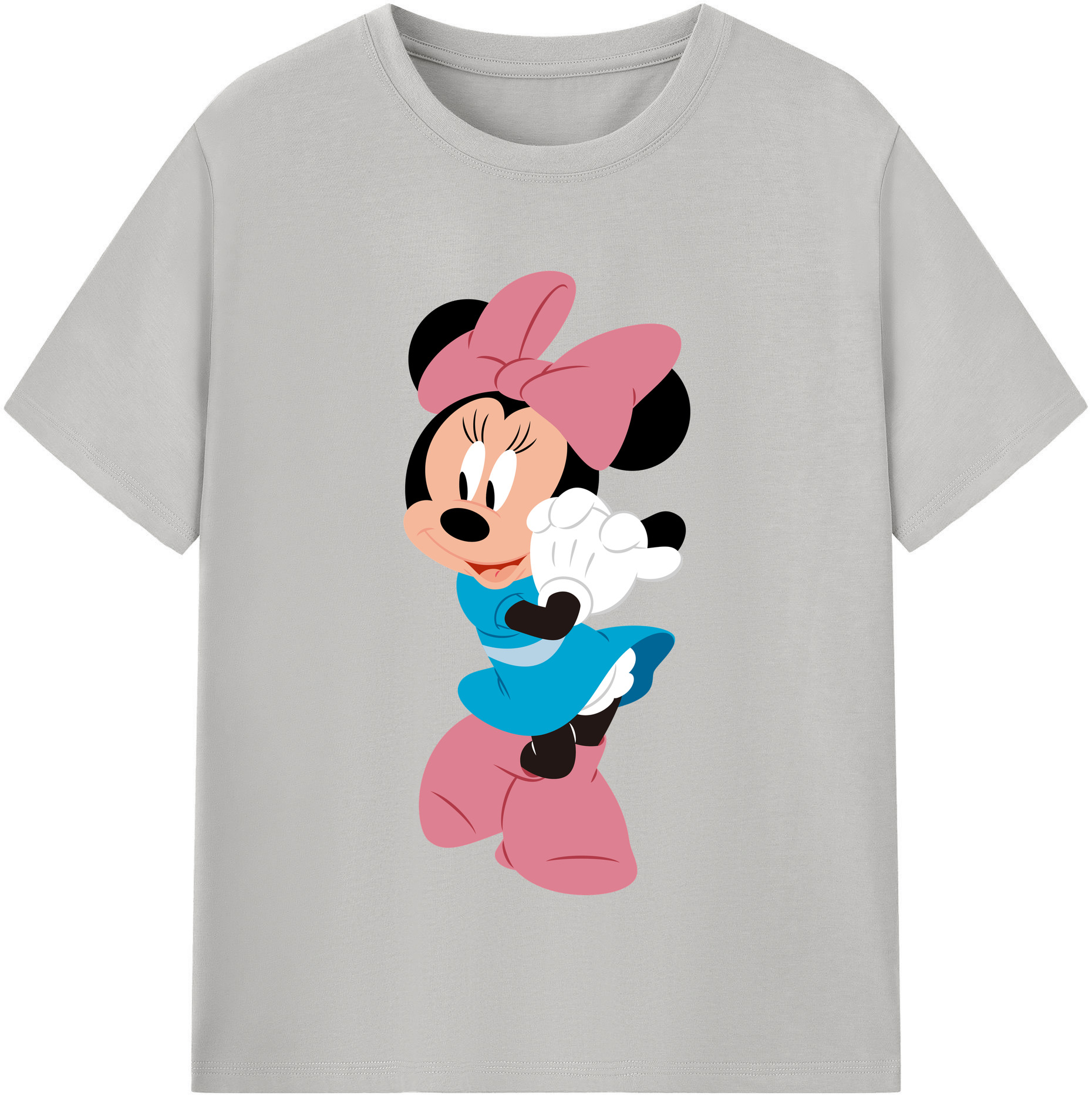 （画像用） ミッキーマウス Mickey Mouse レディースカジュアルプリントTシャツ（綿100％）