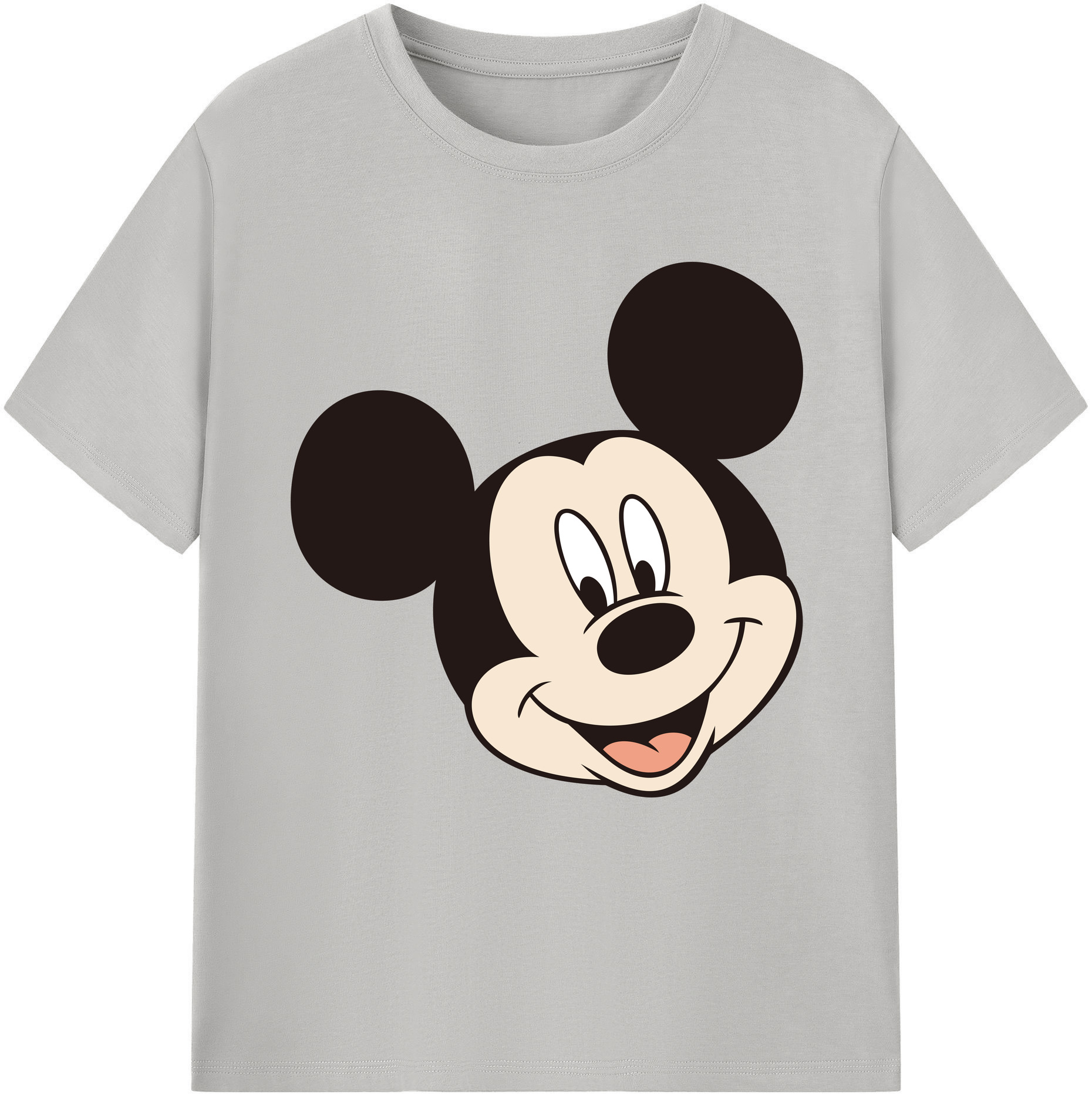 （画像用） ミッキーマウス Mickey Mouse レディースカジュアルプリントTシャツ（綿100％）