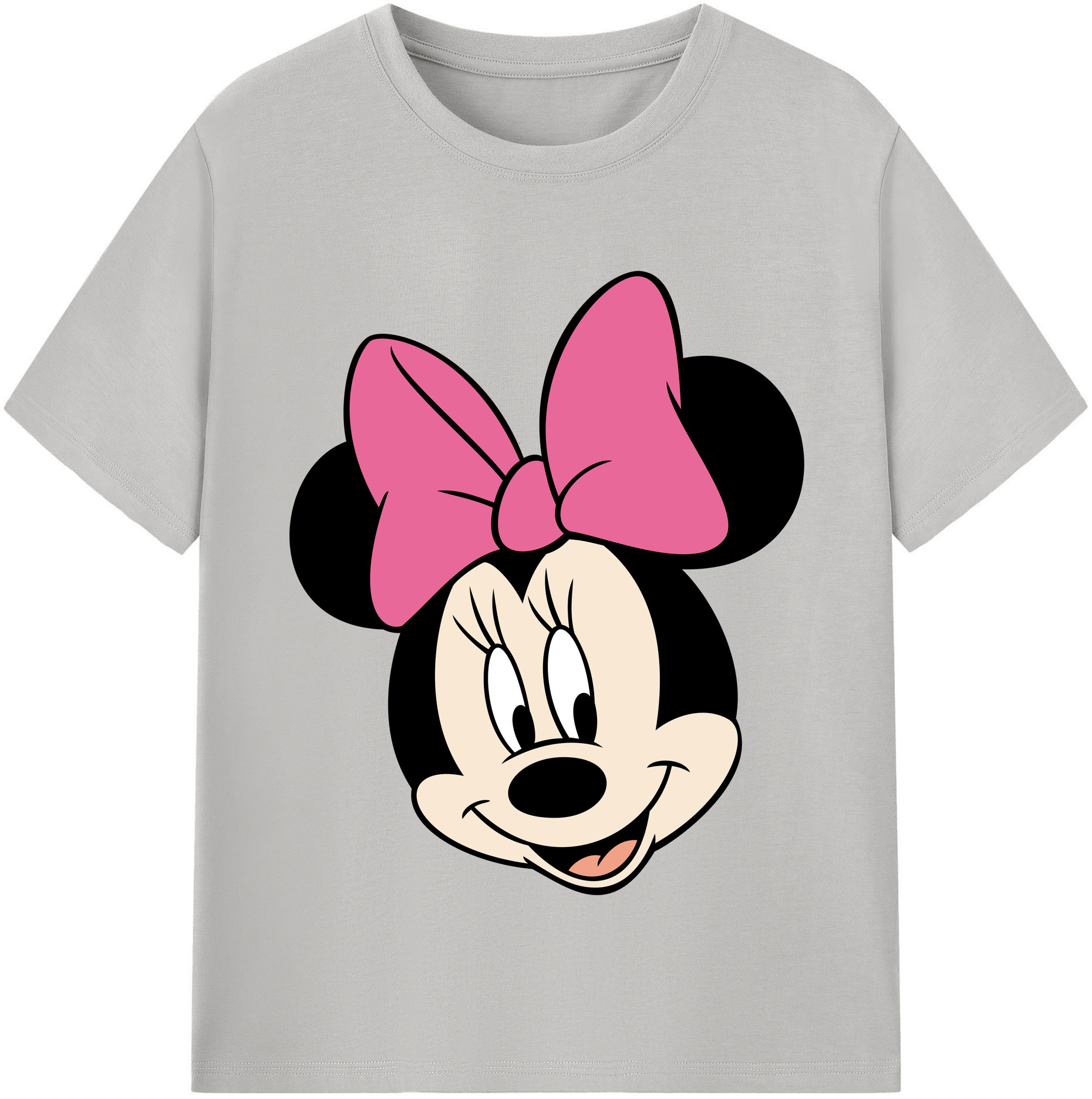 （画像用） ミッキーマウス Mickey Mouse レディースカジュアルプリントTシャツ（綿100％）