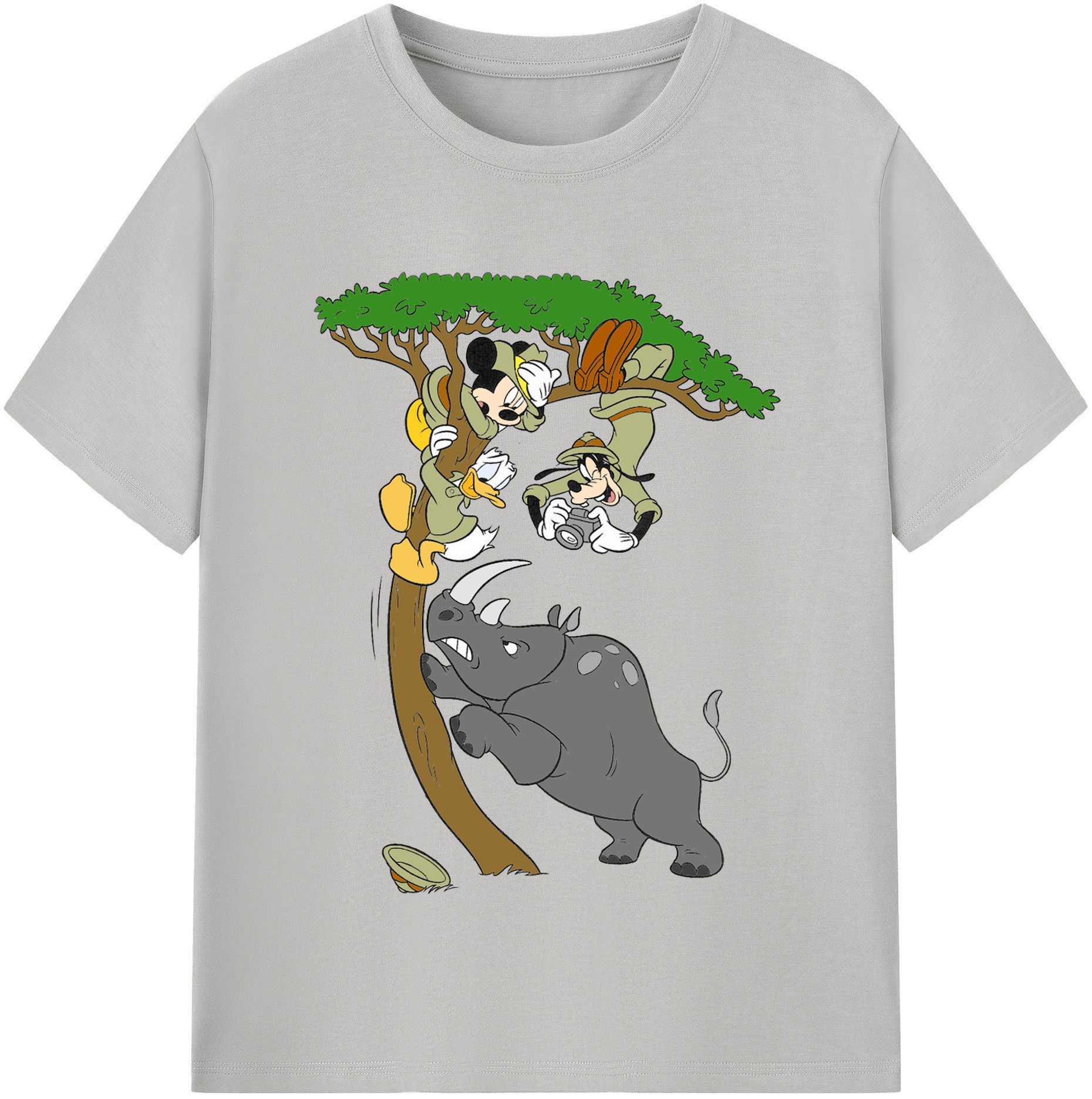 （画像用） ミッキーマウス Mickey Mouse レディースカジュアルプリントTシャツ（綿100％）