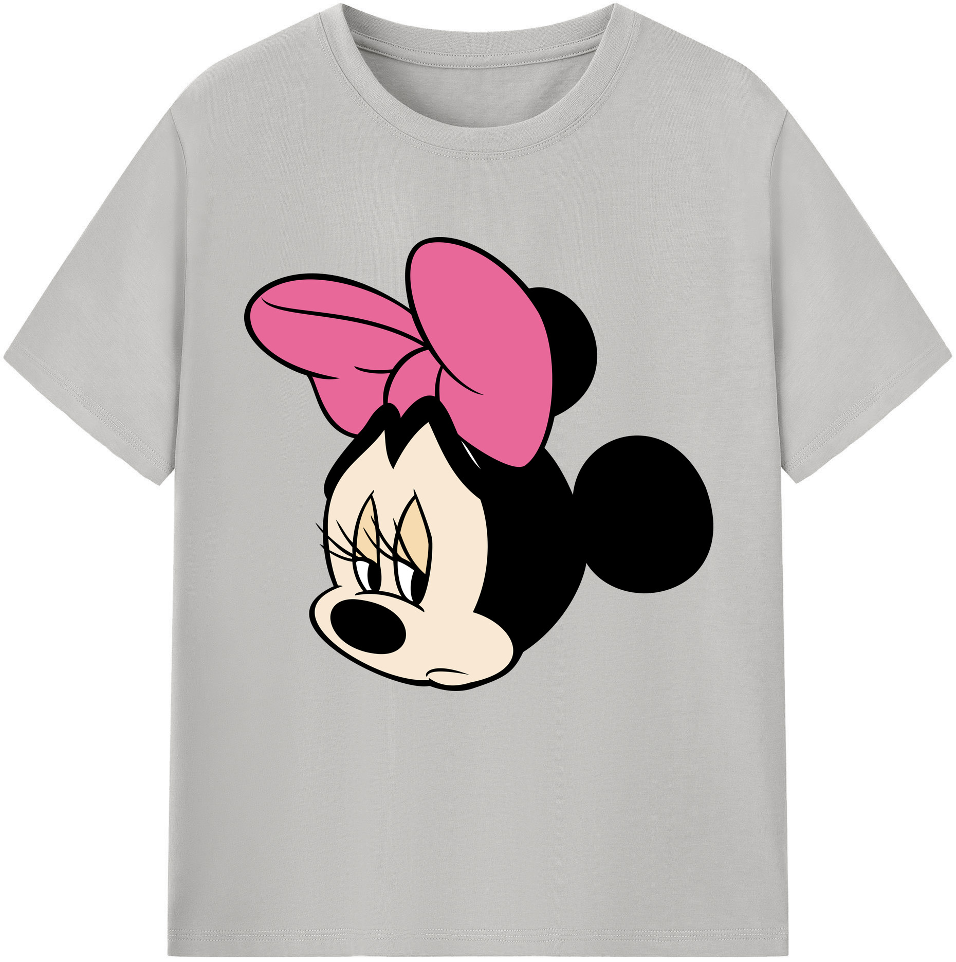 （画像用） ミッキーマウス Mickey Mouse レディースカジュアルプリントTシャツ（綿100％）