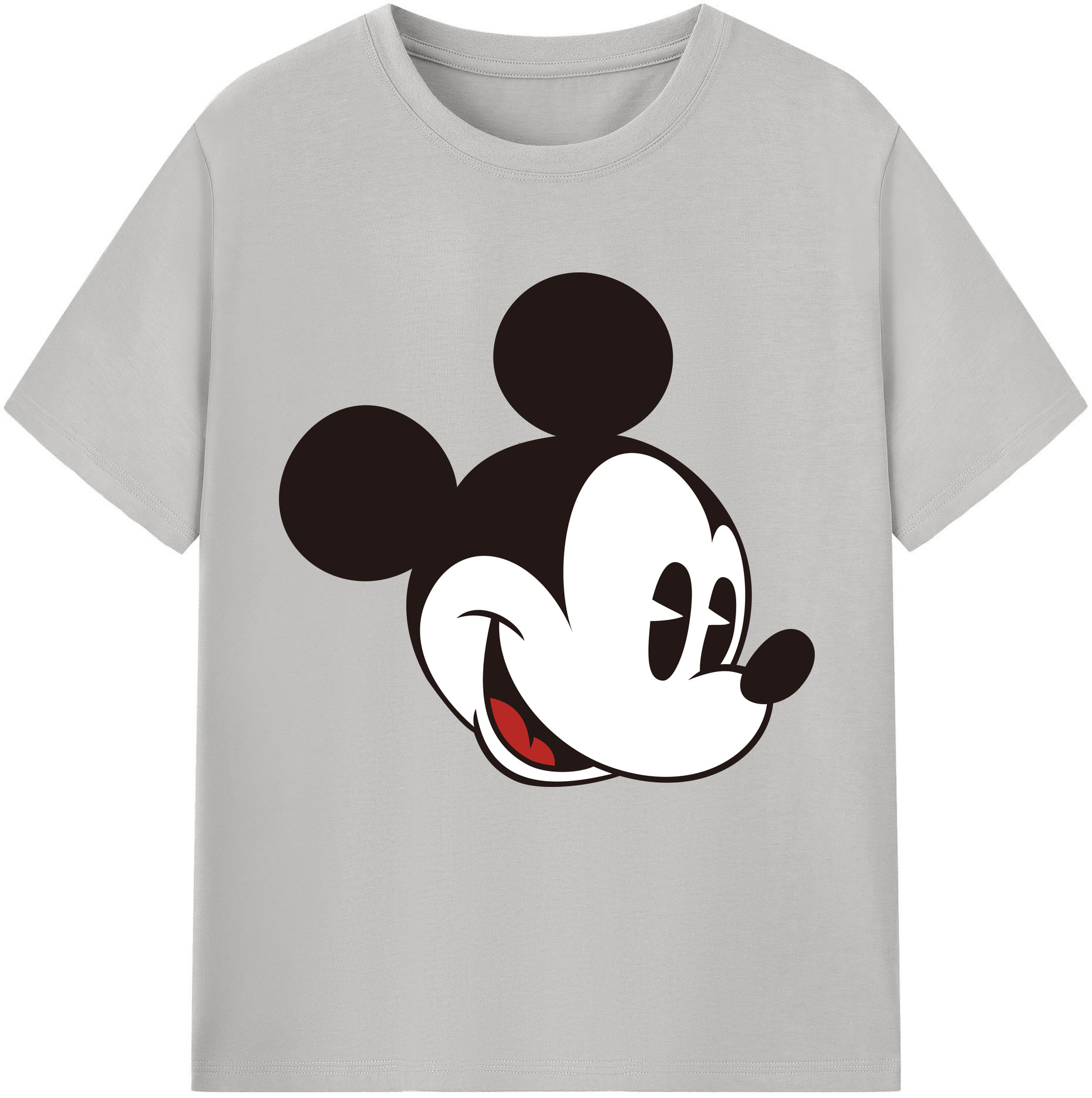 （画像用） ミッキーマウス Mickey Mouse レディースカジュアルプリントTシャツ（綿100％）