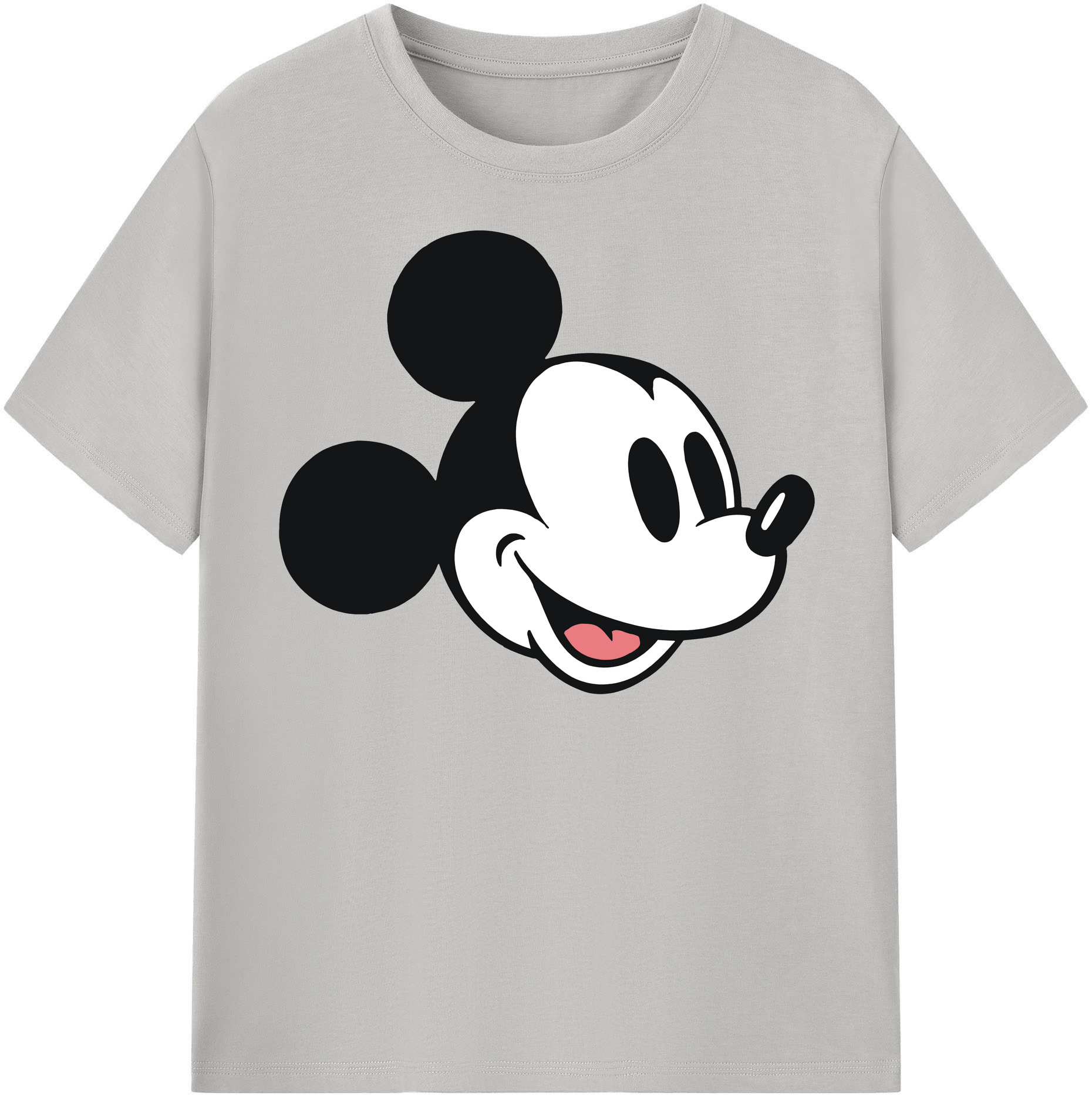 （画像用） ミッキーマウス Mickey Mouse レディースカジュアルプリントTシャツ（綿100％）