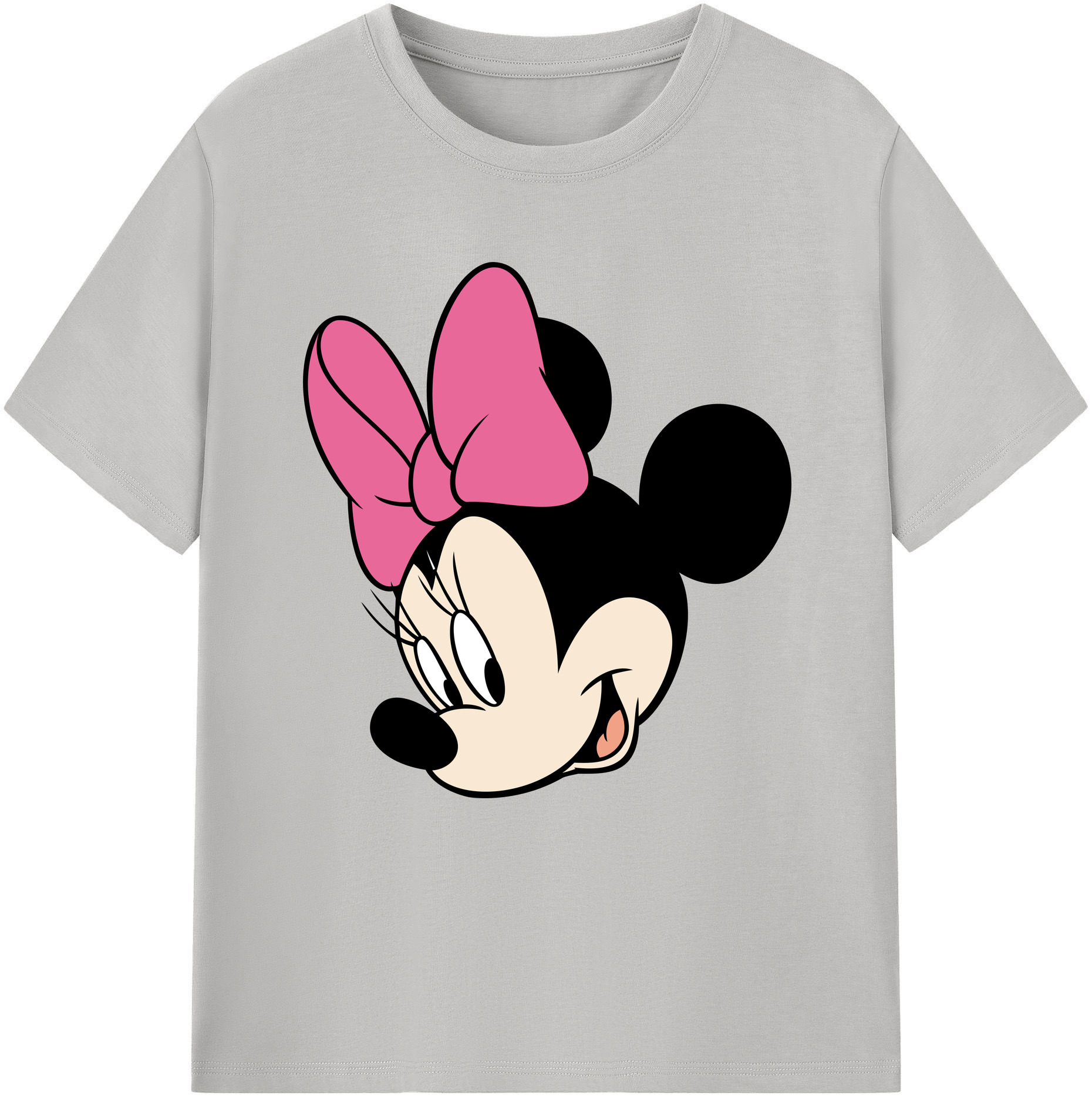 （画像用） ミッキーマウス Mickey Mouse レディースカジュアルプリントTシャツ（綿100％）
