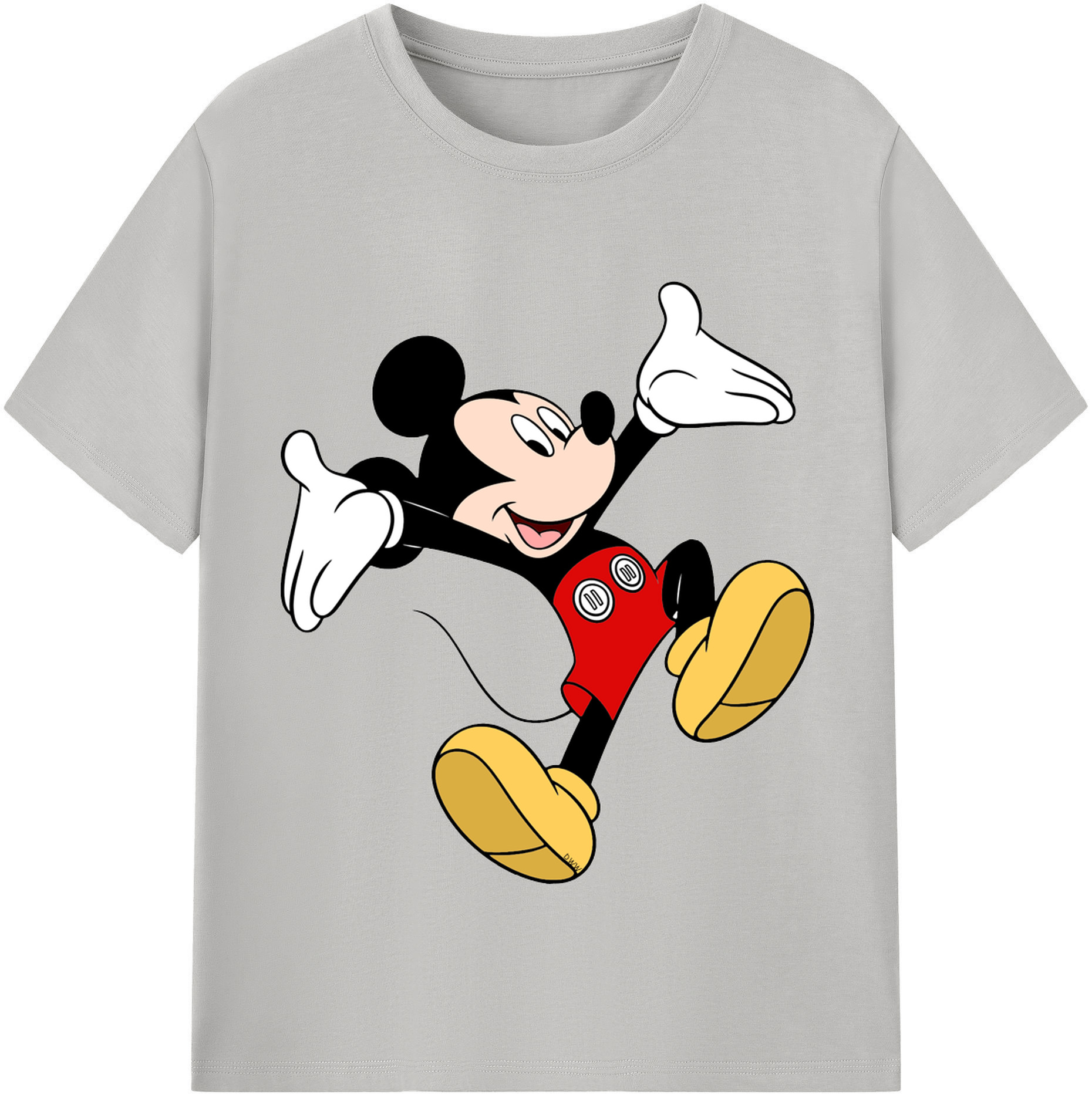 （画像用） ミッキーマウス Mickey Mouse レディースカジュアルプリントTシャツ（綿100％）