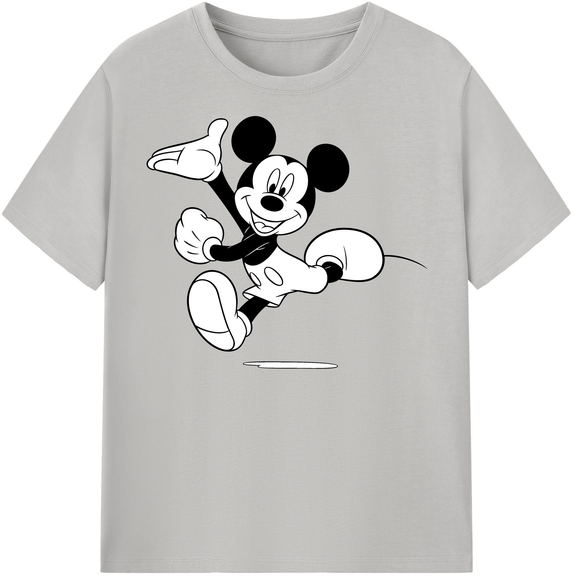 （画像用） ミッキーマウス Mickey Mouse レディースカジュアルプリントTシャツ（綿100％）