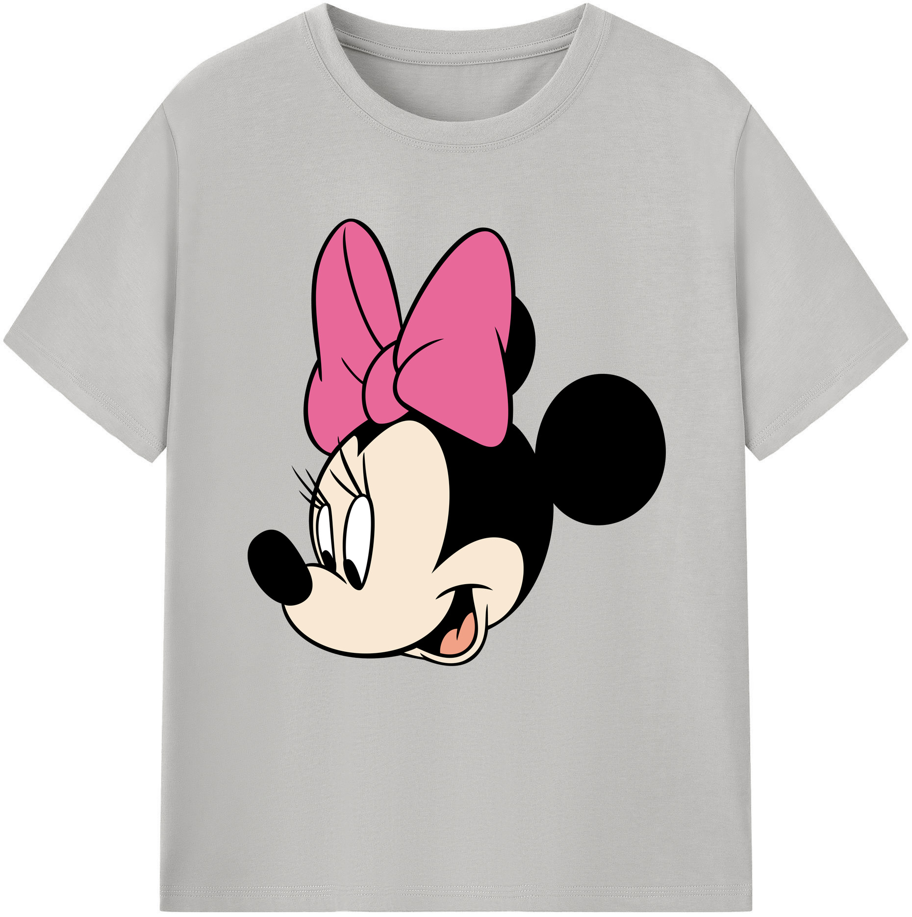 （画像用） ミッキーマウス Mickey Mouse レディースカジュアルプリントTシャツ（綿100％）
