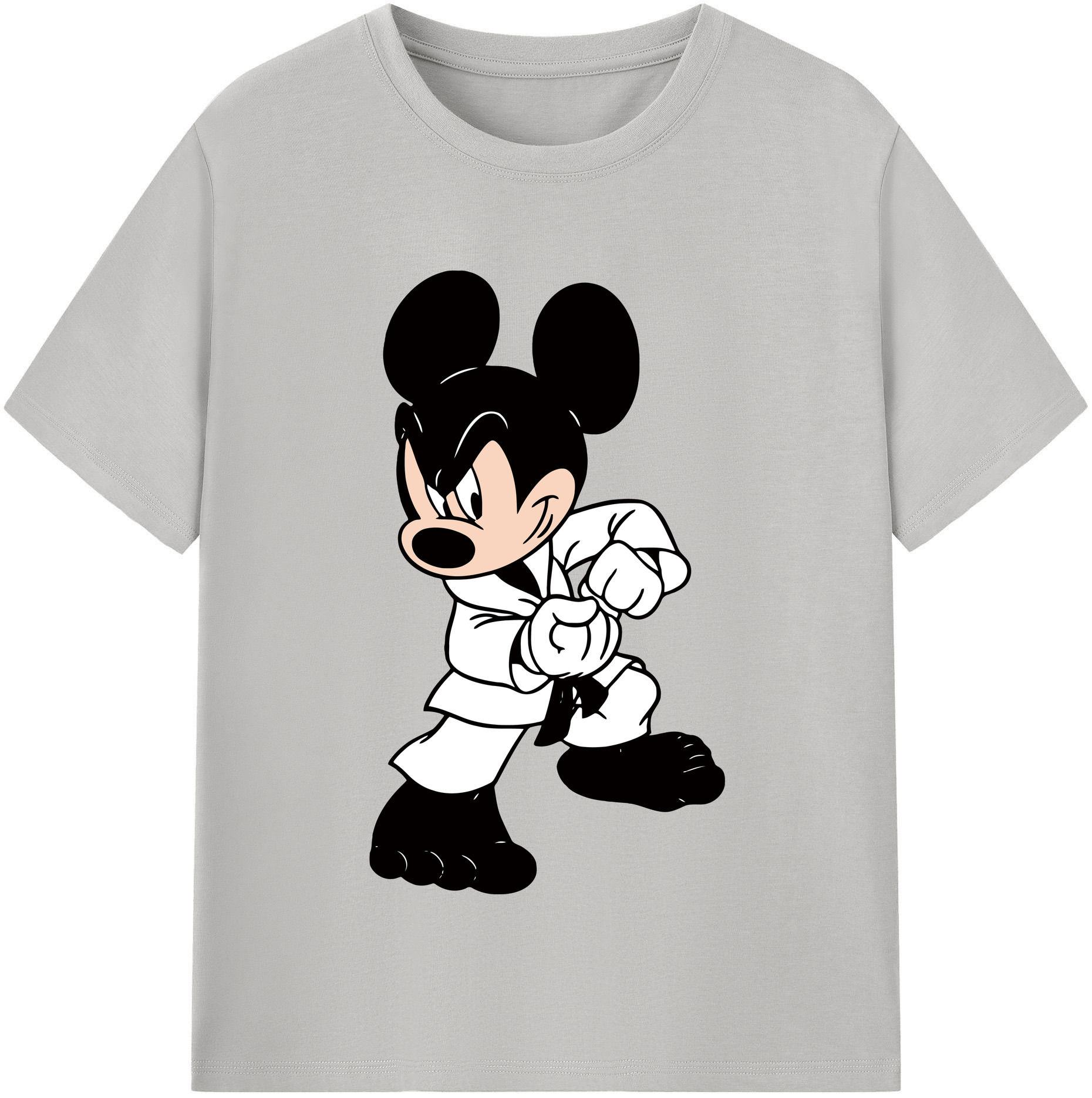 （画像用） ミッキーマウス Mickey Mouse レディースカジュアルプリントTシャツ（綿100％）