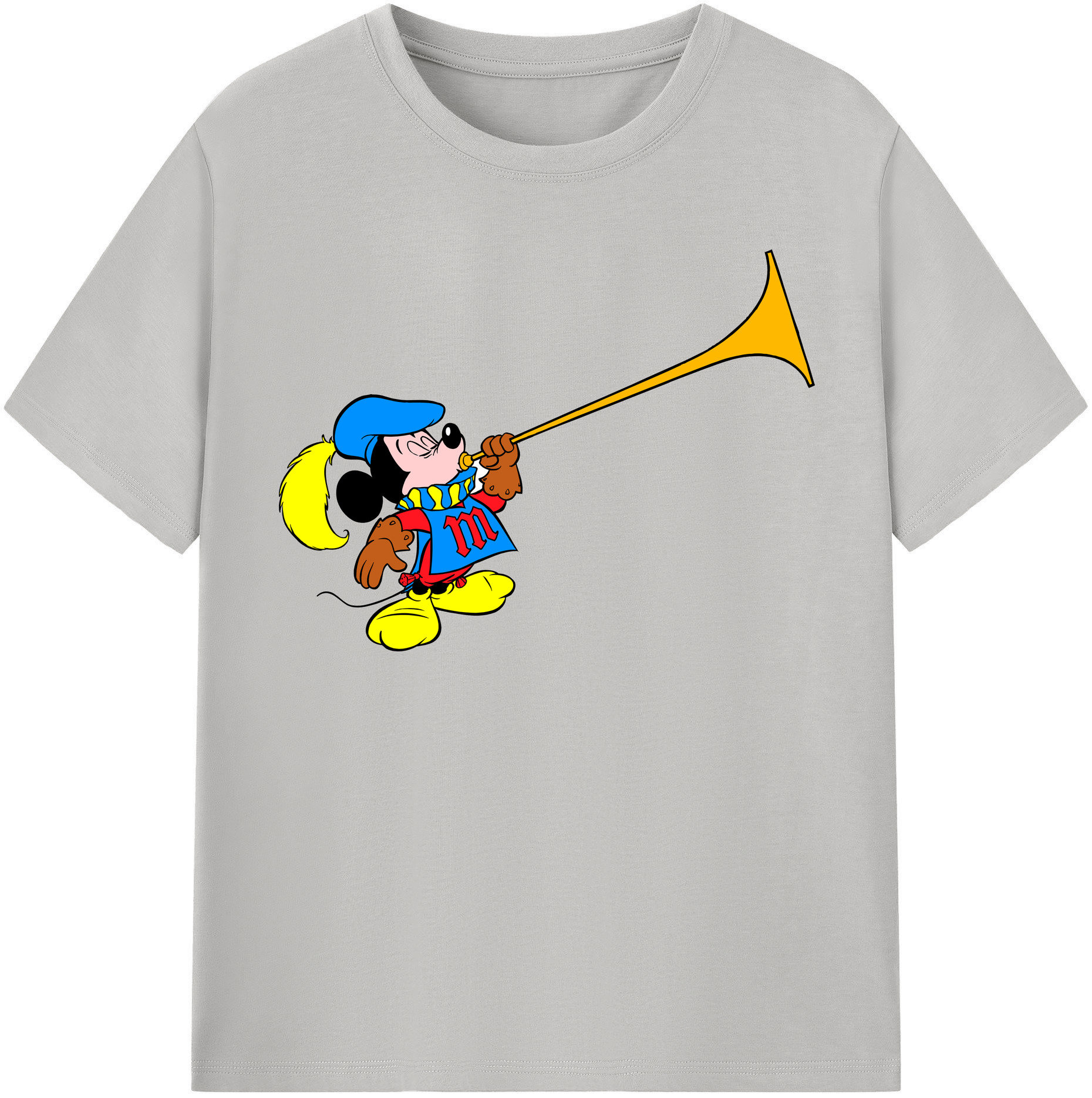（画像用） ミッキーマウス Mickey Mouse レディースカジュアルプリントTシャツ（綿100％）