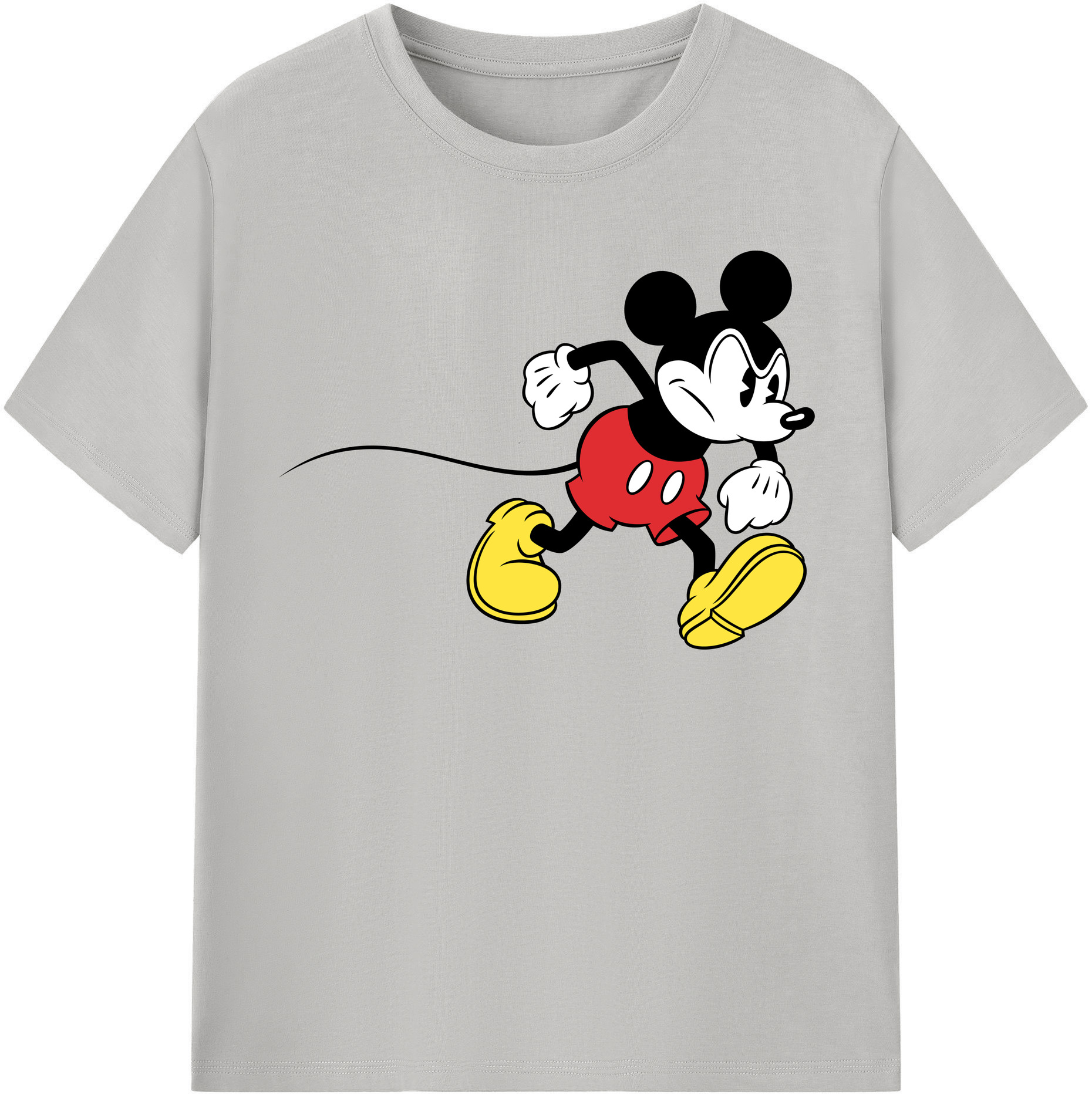 （画像用） ミッキーマウス Mickey Mouse レディースカジュアルプリントTシャツ（綿100％）