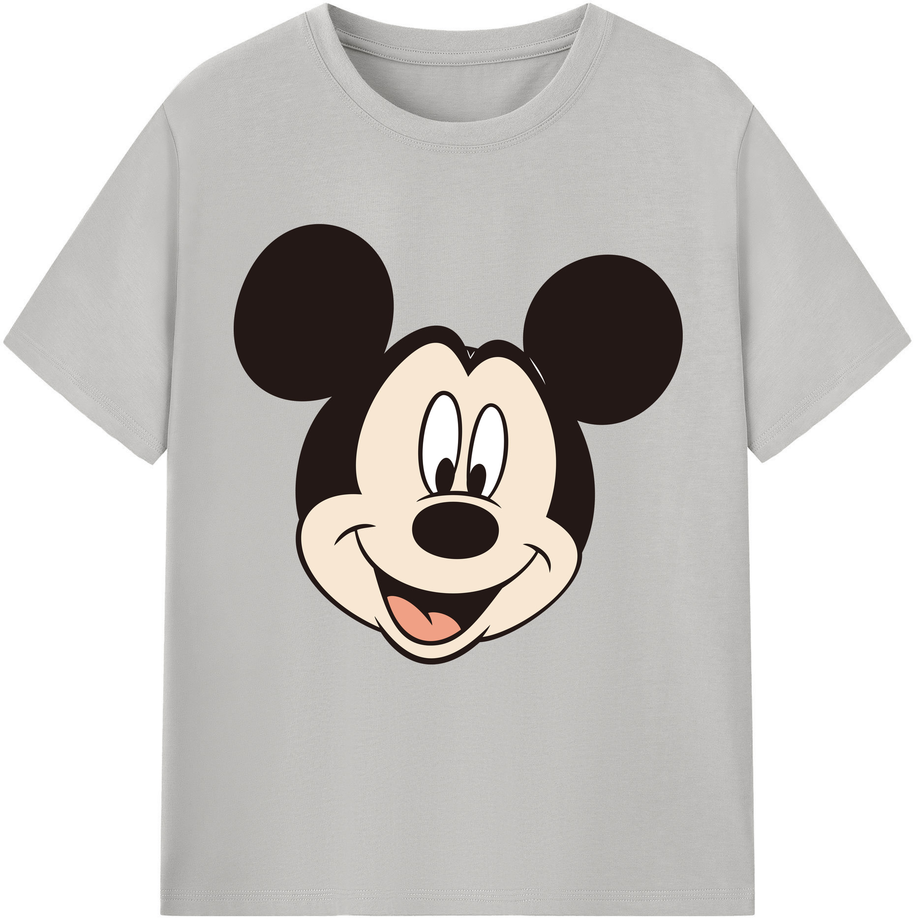 （画像用） ミッキーマウス Mickey Mouse レディースカジュアルプリントTシャツ（綿100％）