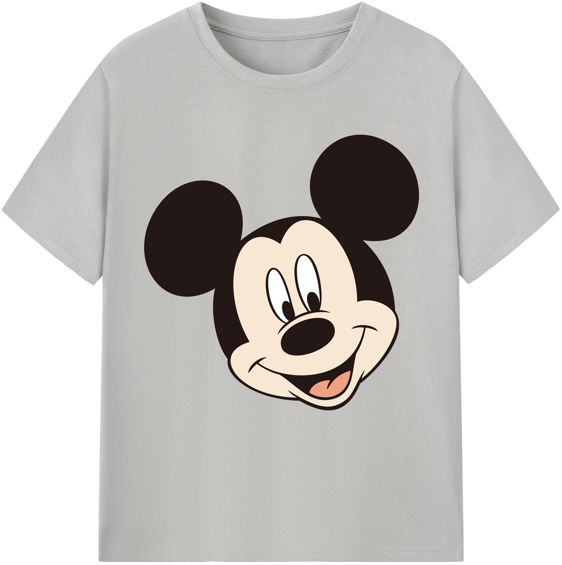 （画像用） ミッキーマウス Mickey Mouse レディースカジュアルプリントTシャツ（綿100％）