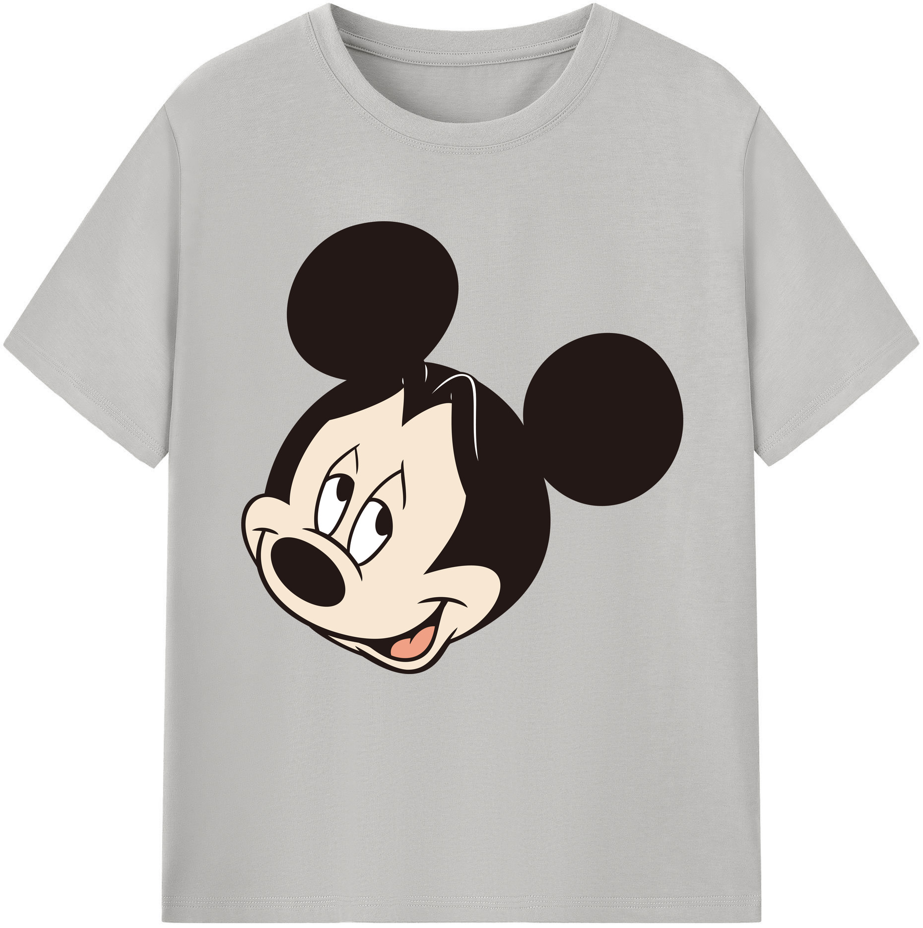 （画像用） ミッキーマウス Mickey Mouse レディースカジュアルプリントTシャツ（綿100％）