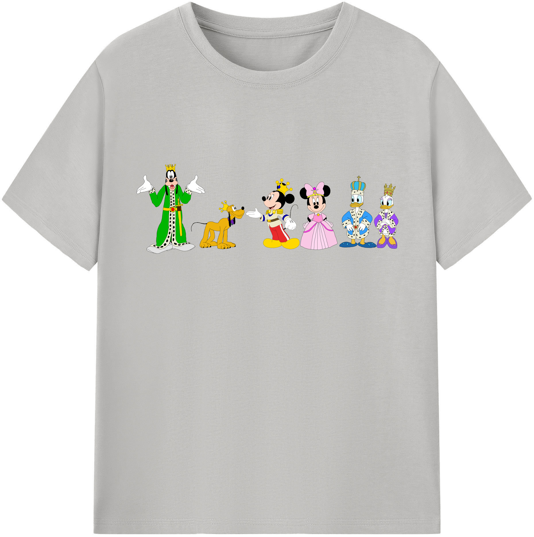 （画像用） ミッキーマウス Mickey Mouse レディースカジュアルプリントTシャツ（綿100％）