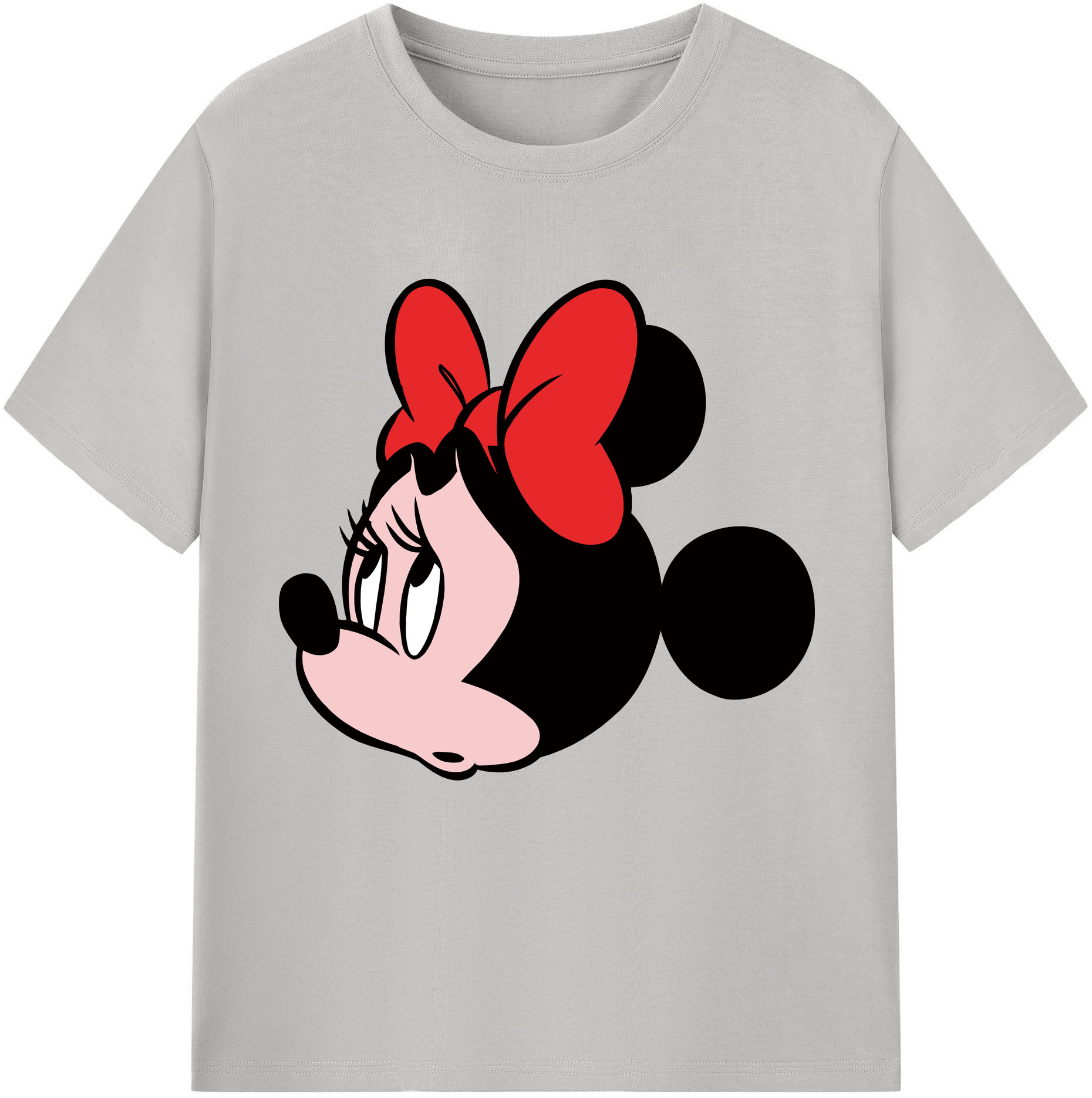 （画像用） ミッキーマウス Mickey Mouse レディースカジュアルプリントTシャツ（綿100％）