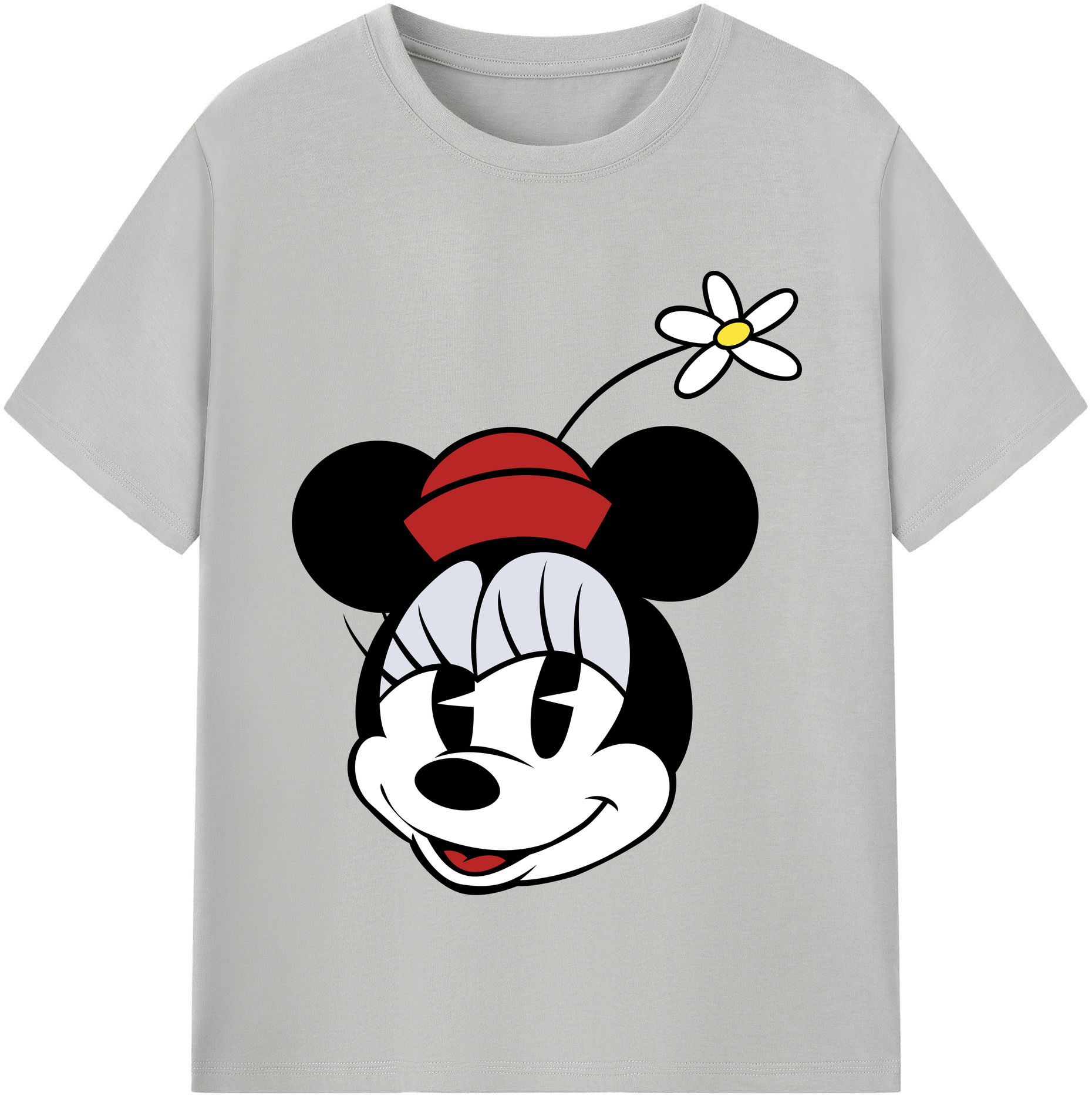 （画像用） ミッキーマウス Mickey Mouse レディースカジュアルプリントTシャツ（綿100％）