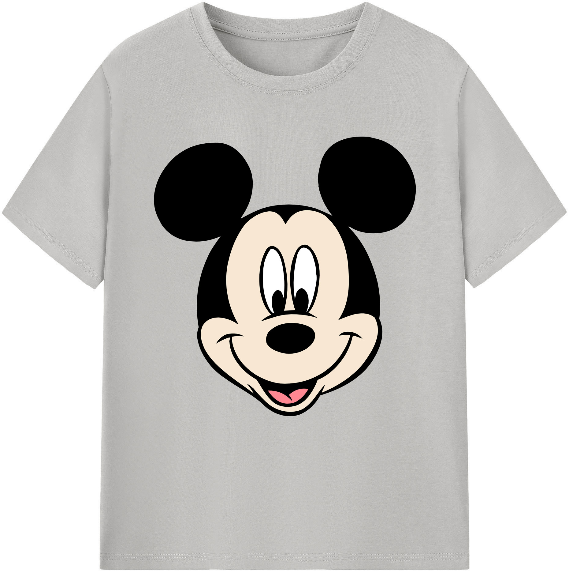 （画像用） ミッキーマウス Mickey Mouse レディースカジュアルプリントTシャツ（綿100％）