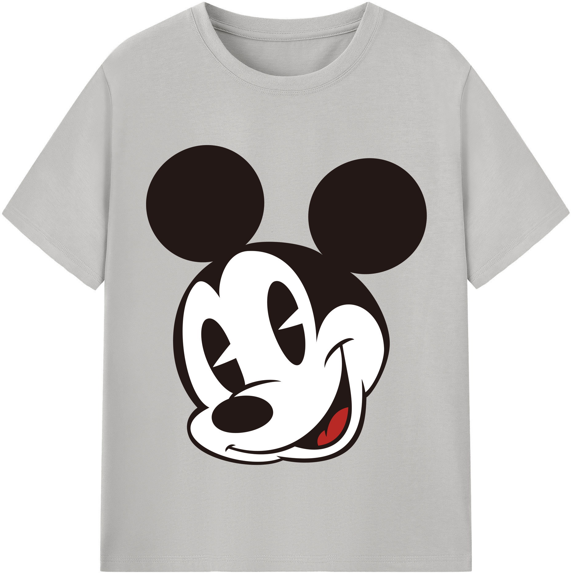 （画像用） ミッキーマウス Mickey Mouse レディースカジュアルプリントTシャツ（綿100％）