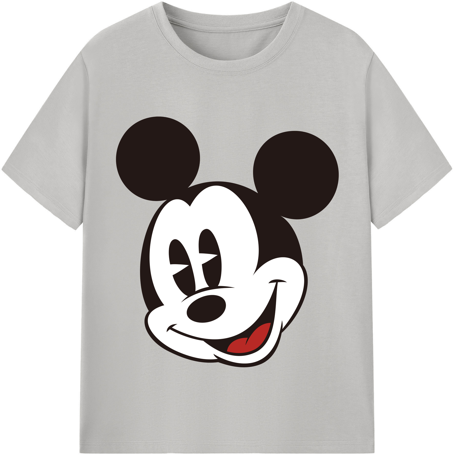 （画像用） ミッキーマウス Mickey Mouse レディースカジュアルプリントTシャツ（綿100％）